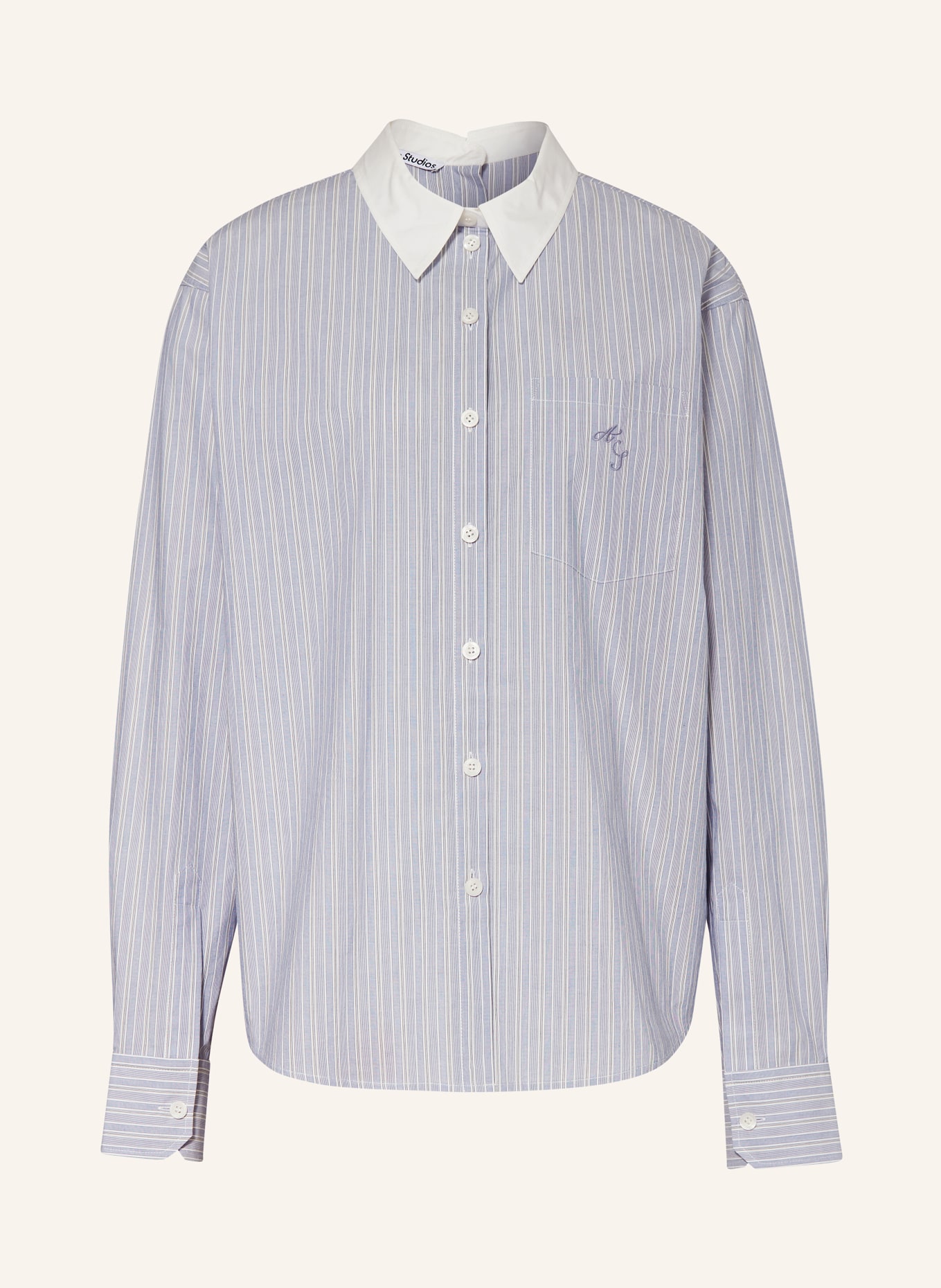 Acne Studios Shirt blouse, Color: BLUE/ WHITE/ GREEN (Image 1)