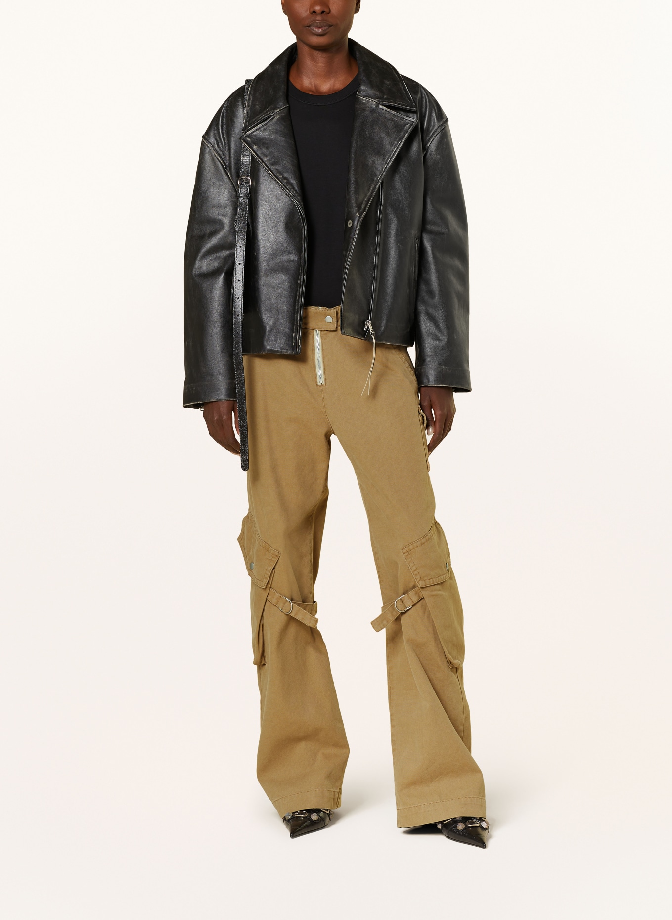 Acne Studios Leather jacket, Color: BLACK (Image 2)