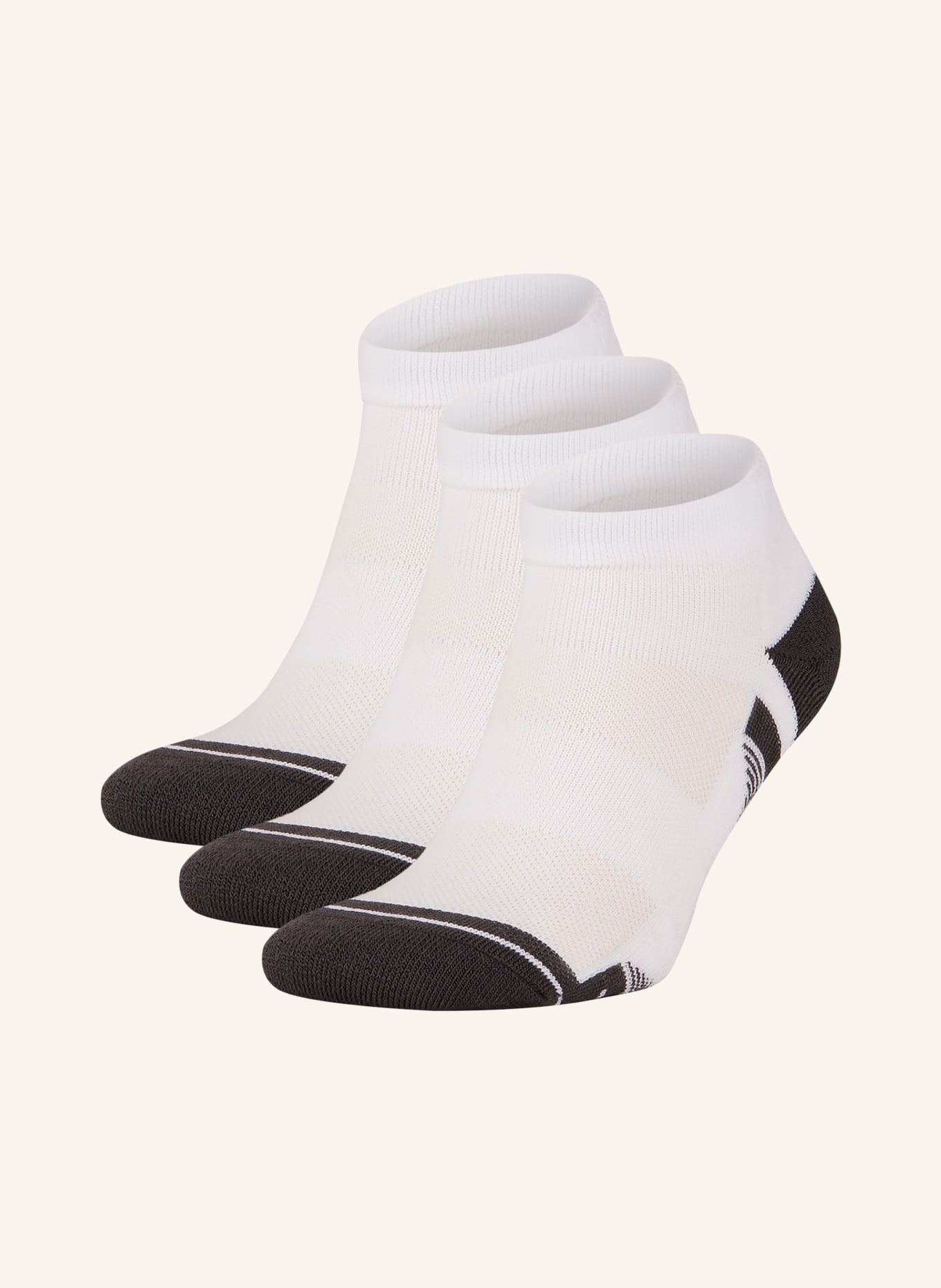 UNDER ARMOUR Ponožky PEROFMRANCE TECH, 3 páry v balení, Barva: 100 WHITE (Obrázek 1)