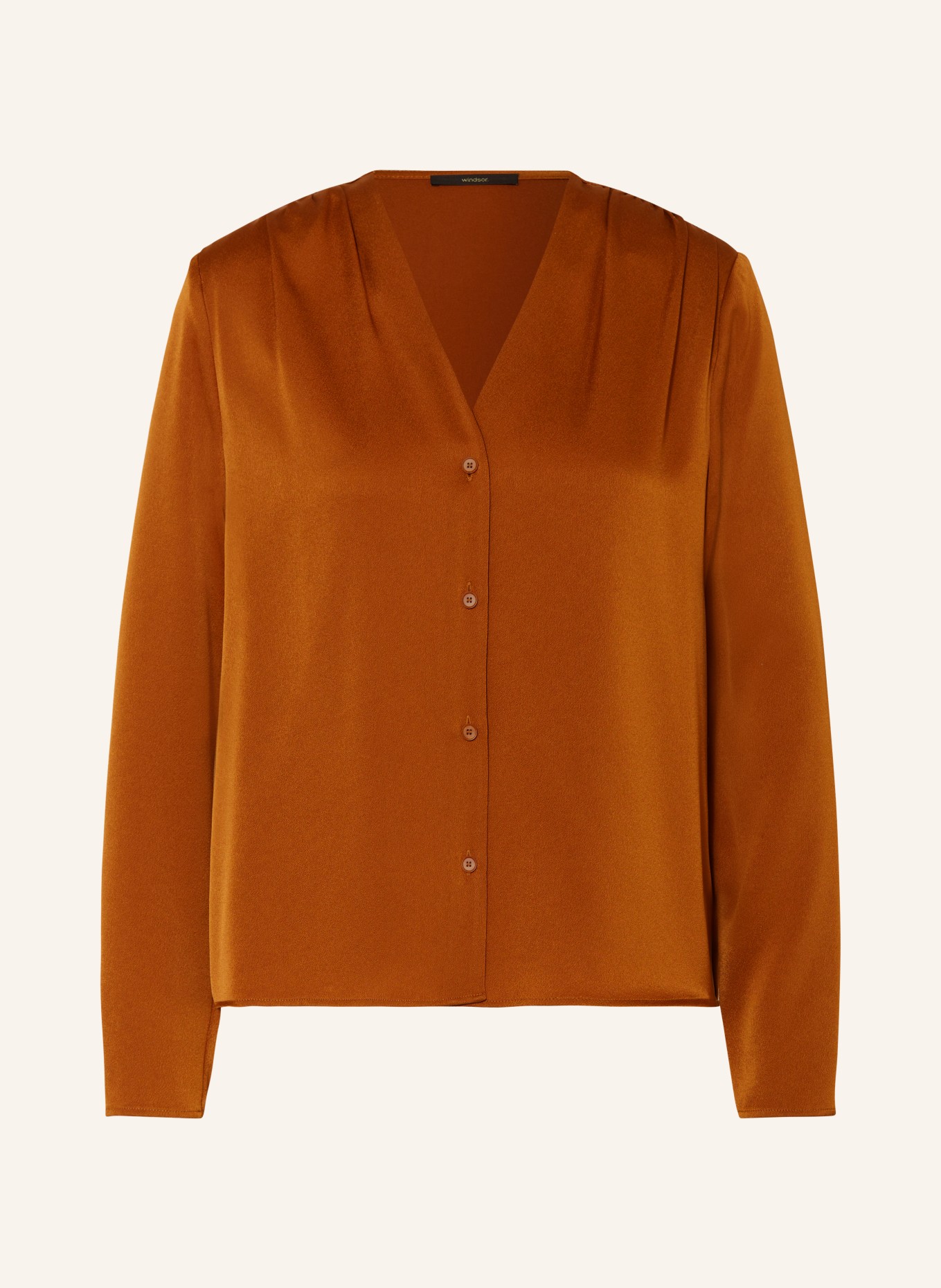 windsor. Satin blouse, Color: COGNAC (Image 1)