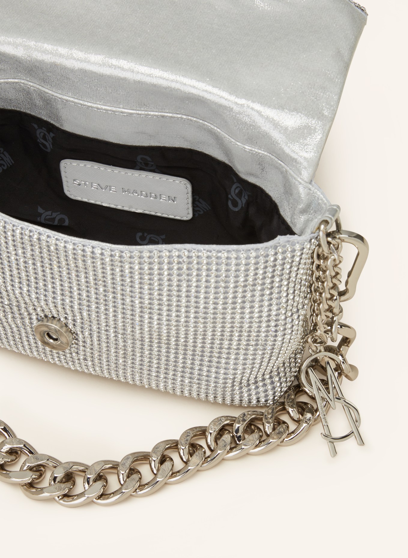 STEVE MADDEN Crossbody bag BKIANA with decorative gems, Color: SILVER (Image 3)