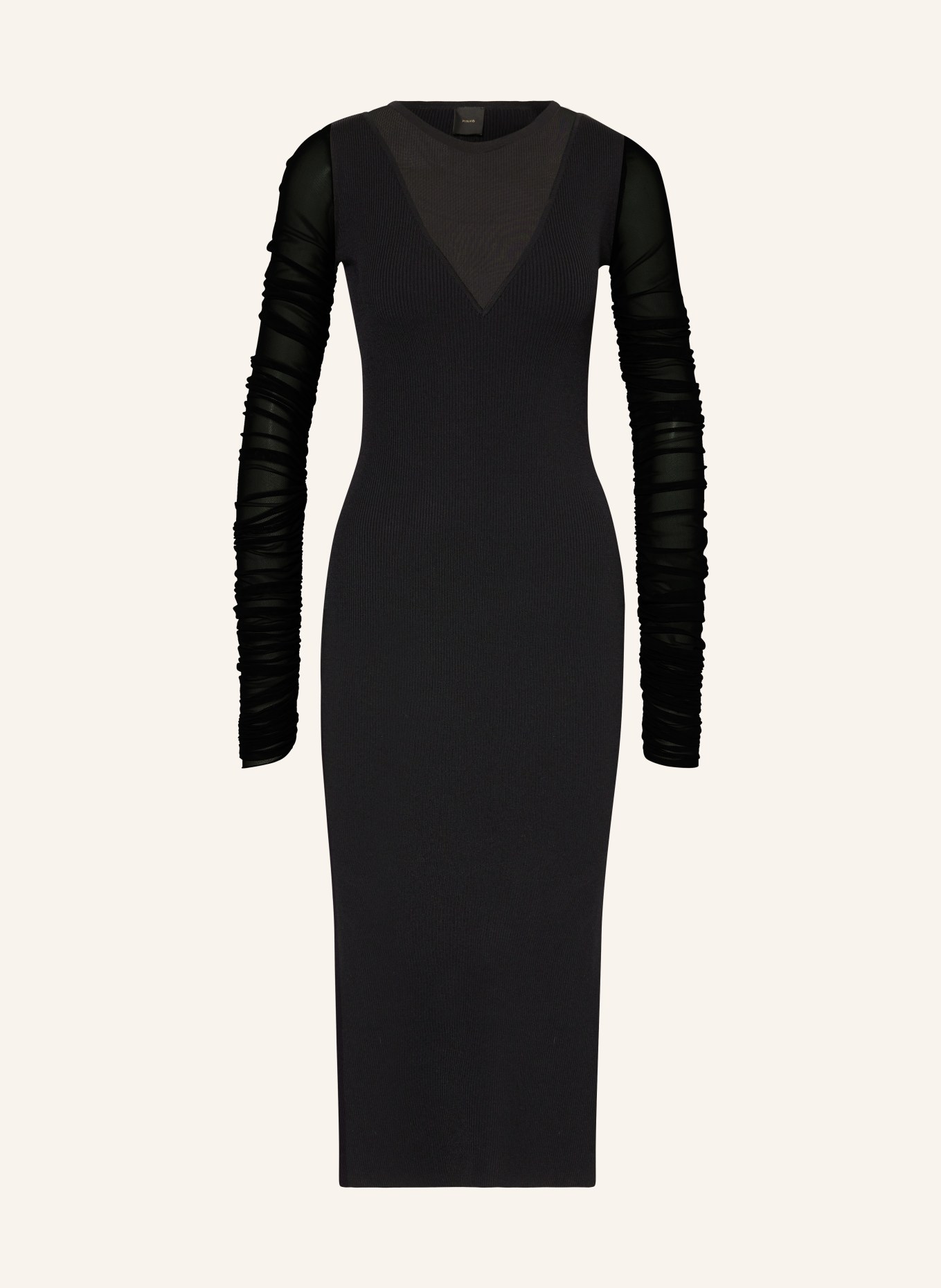 PINKO Knit dress BERGAMOTTO with mesh, Color: BLACK (Image 1)