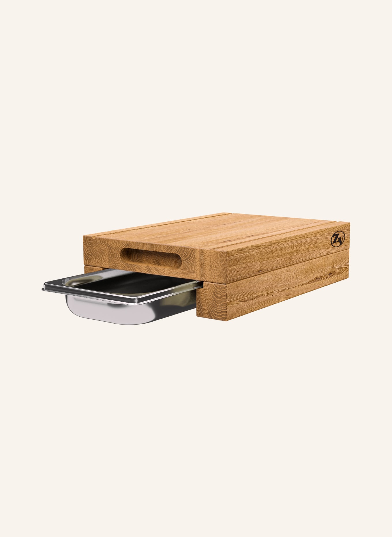 zavei Chopping board Z-PRO S, Color: BROWN/ SILVER (Image 1)