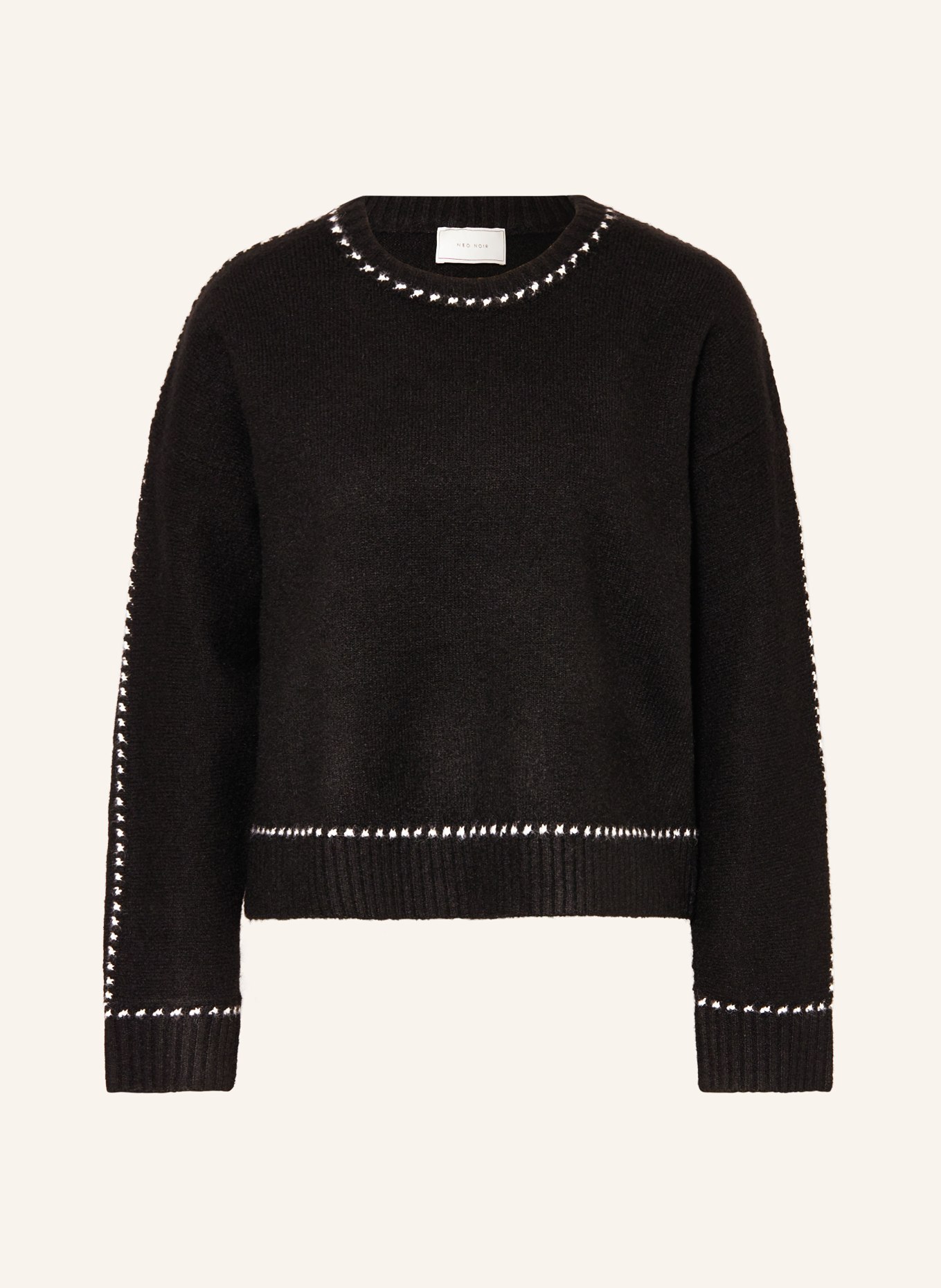 NEO NOIR Sweater DETRI, Color: BLACK/ WHITE (Image 1)