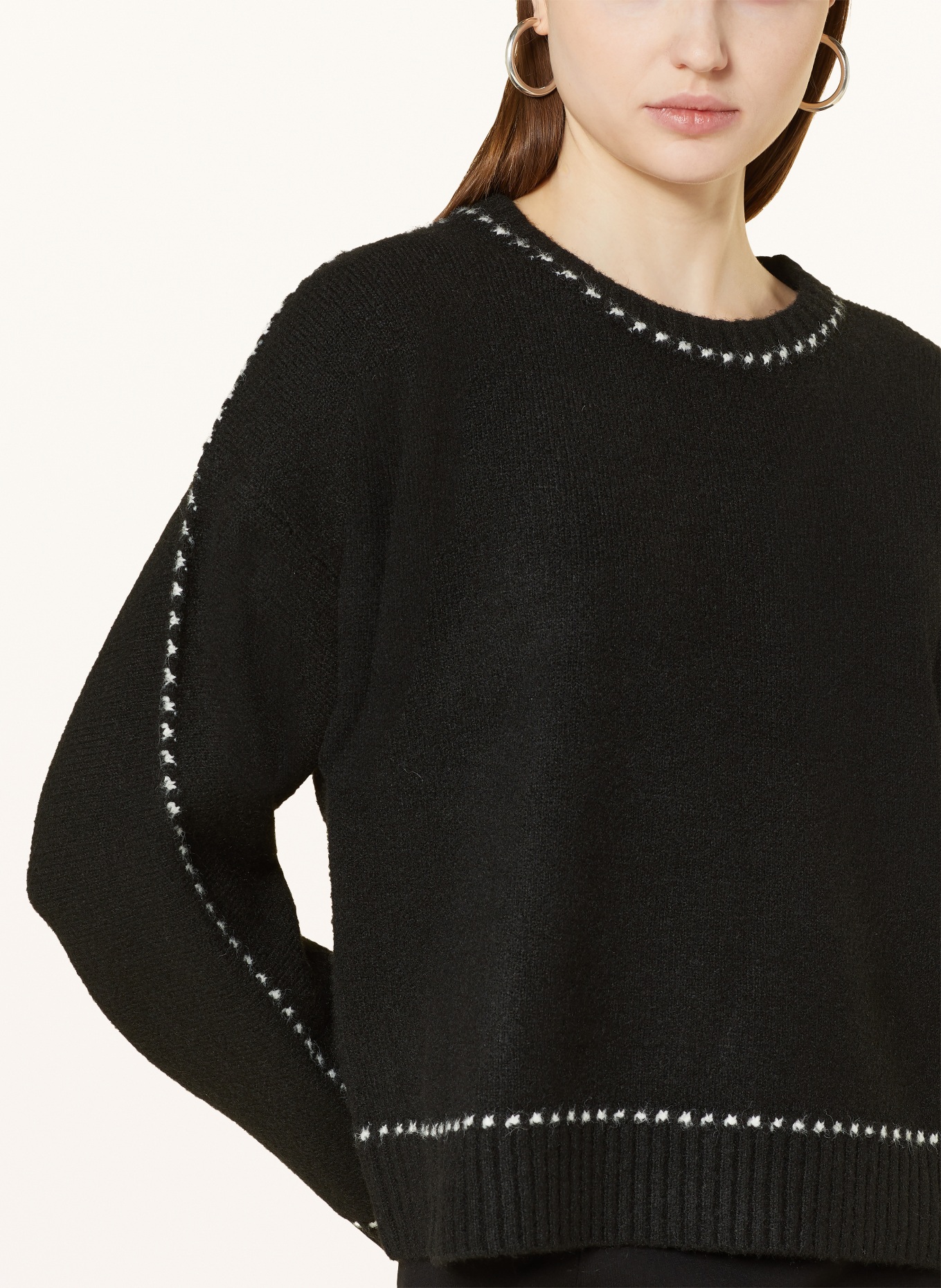 NEO NOIR Sweater DETRI, Color: BLACK/ WHITE (Image 4)