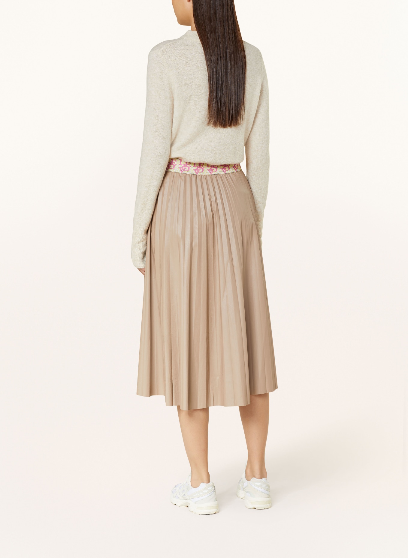 miss goodlife Pleated skirt in leather look, Color: LIGHT BROWN (Image 3)