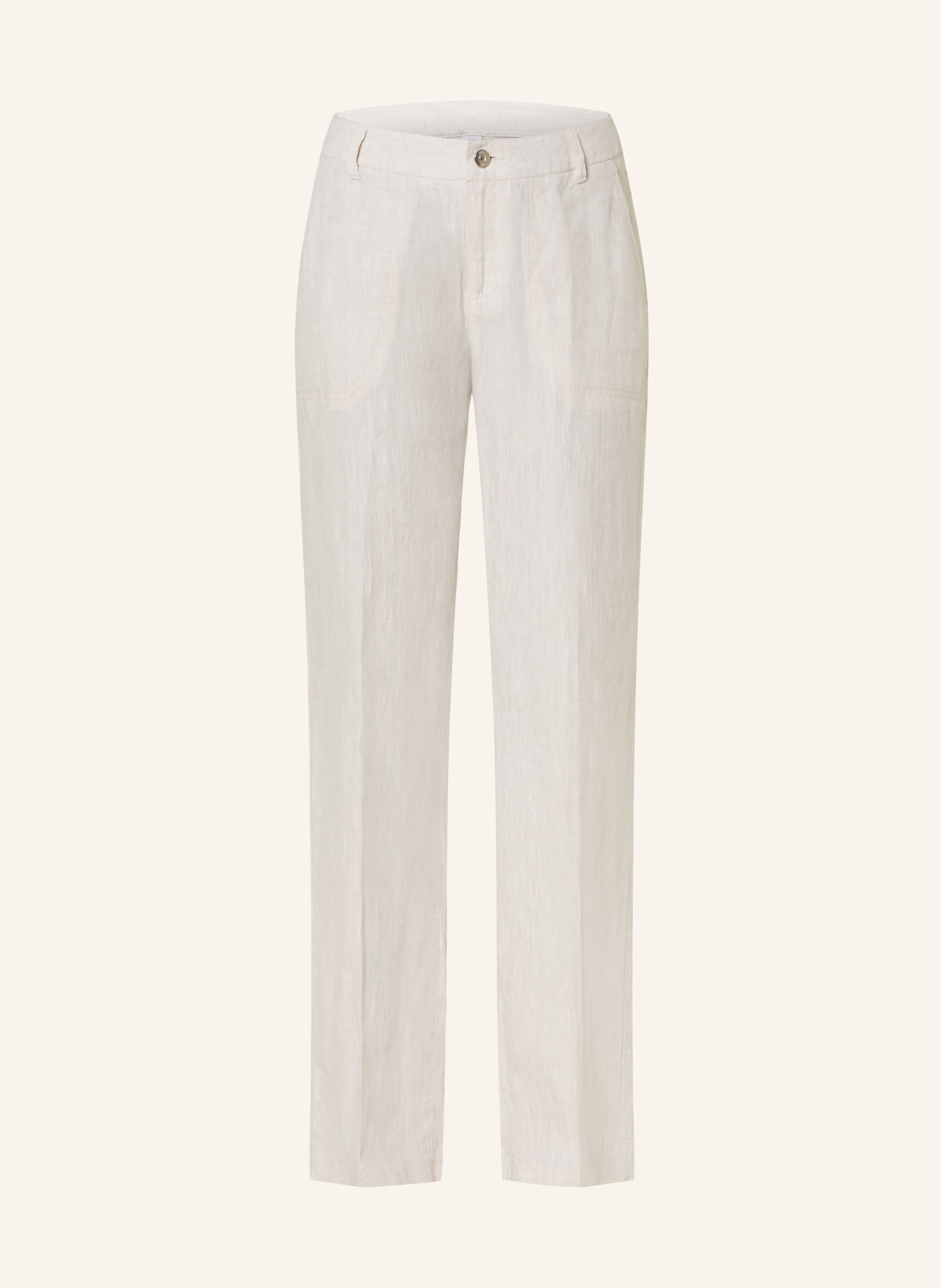 MAC Spodnie marlena NORA z lnu, Kolor: KREMOWY (Obrazek 1)