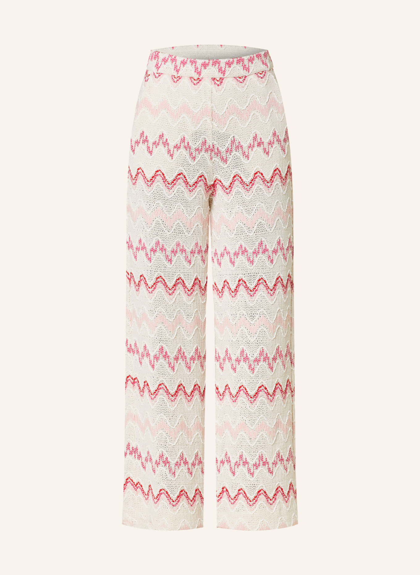 MAC Knit culottes PALAZZO, Color: CREAM/ PINK/ RED (Image 1)