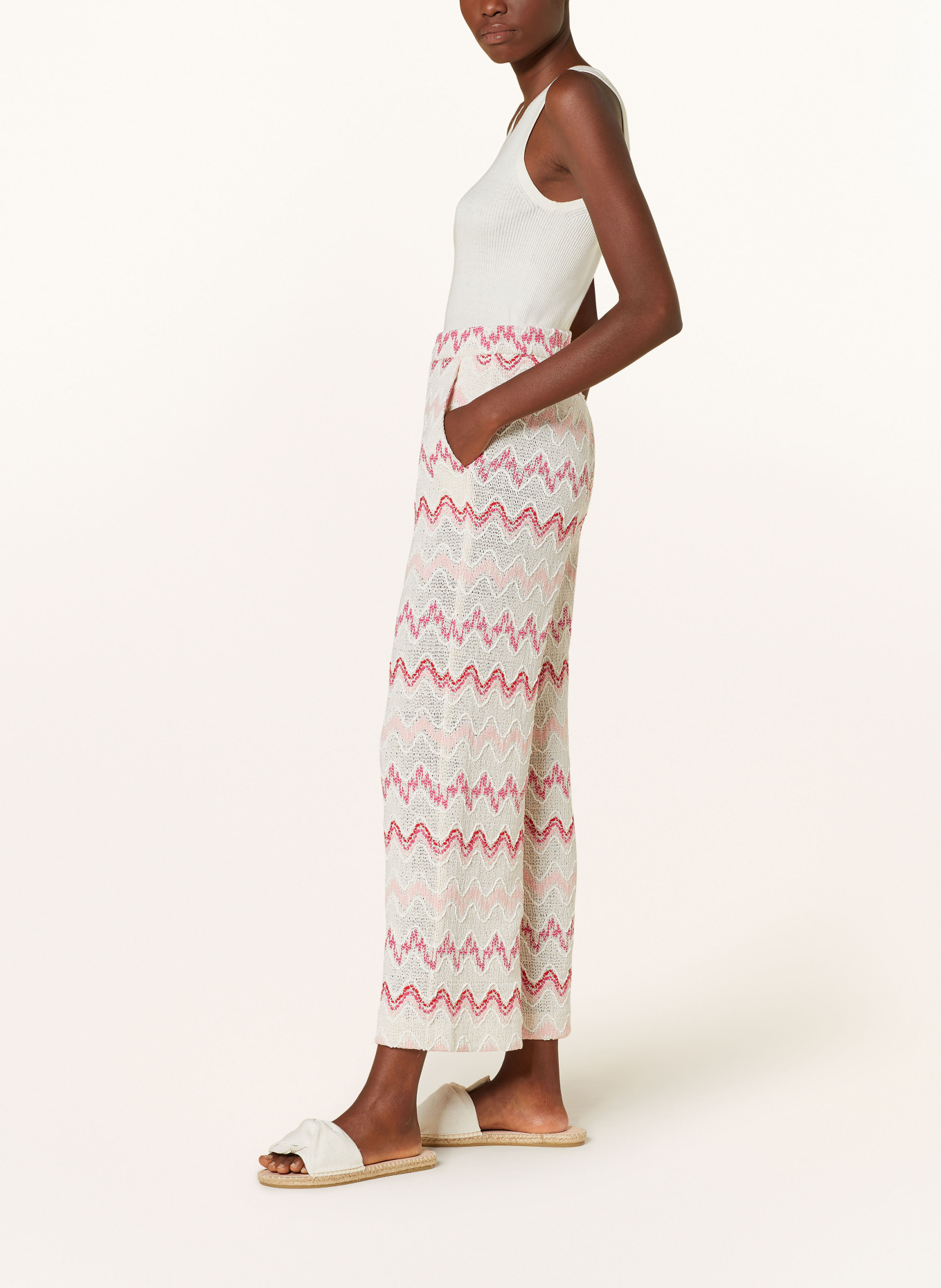 MAC Knit culottes PALAZZO, Color: CREAM/ PINK/ RED (Image 4)