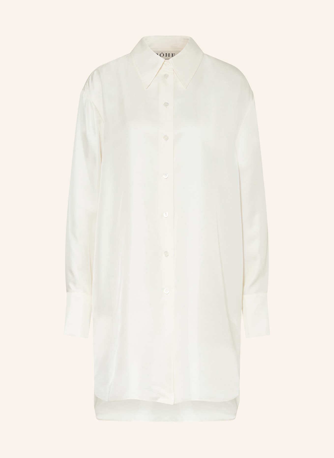 RÓHE Oversized shirt blouse in silk, Color: CREAM (Image 1)
