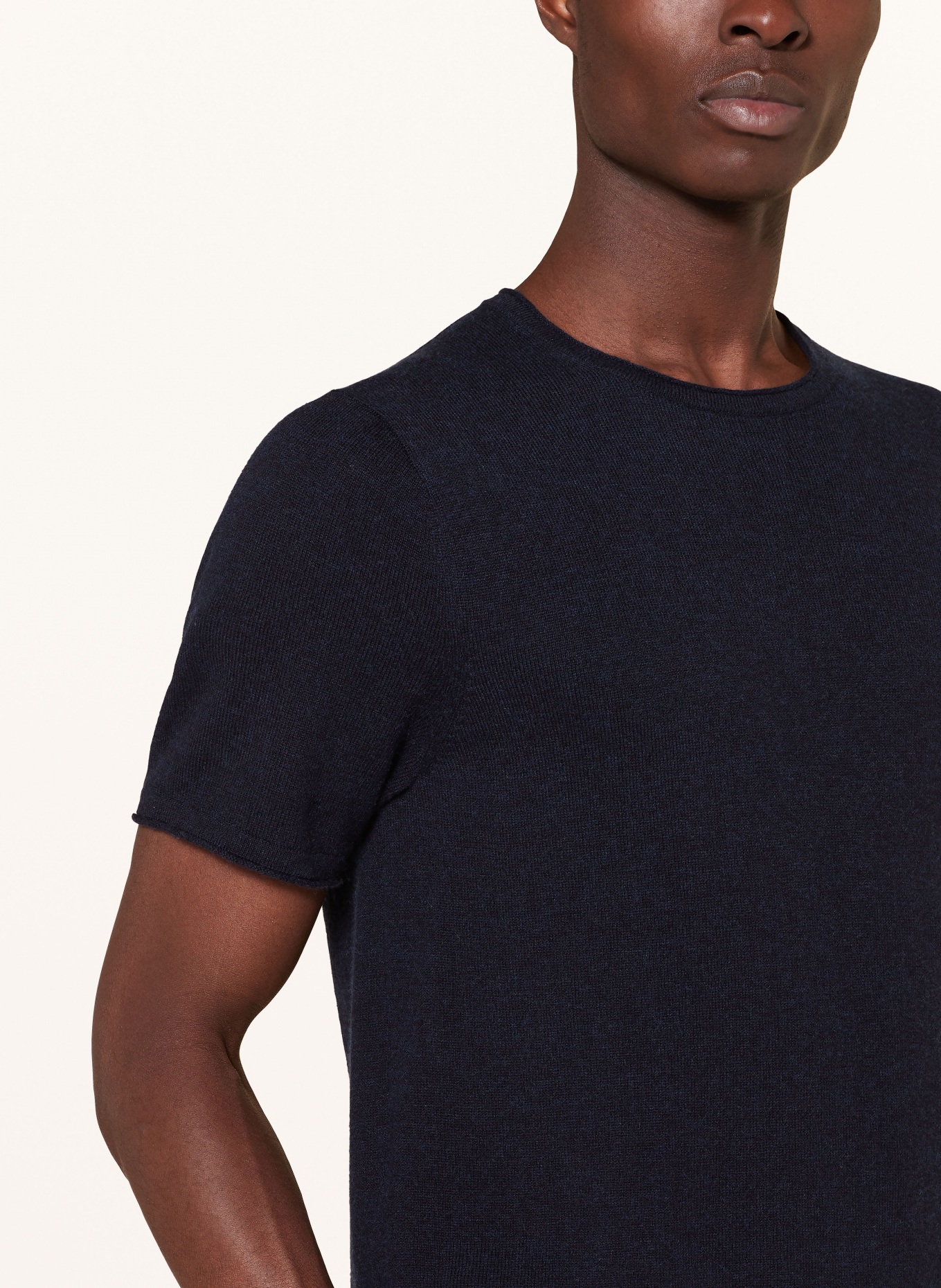 FTC CASHMERE Knit shirt, Color: DARK BLUE (Image 4)