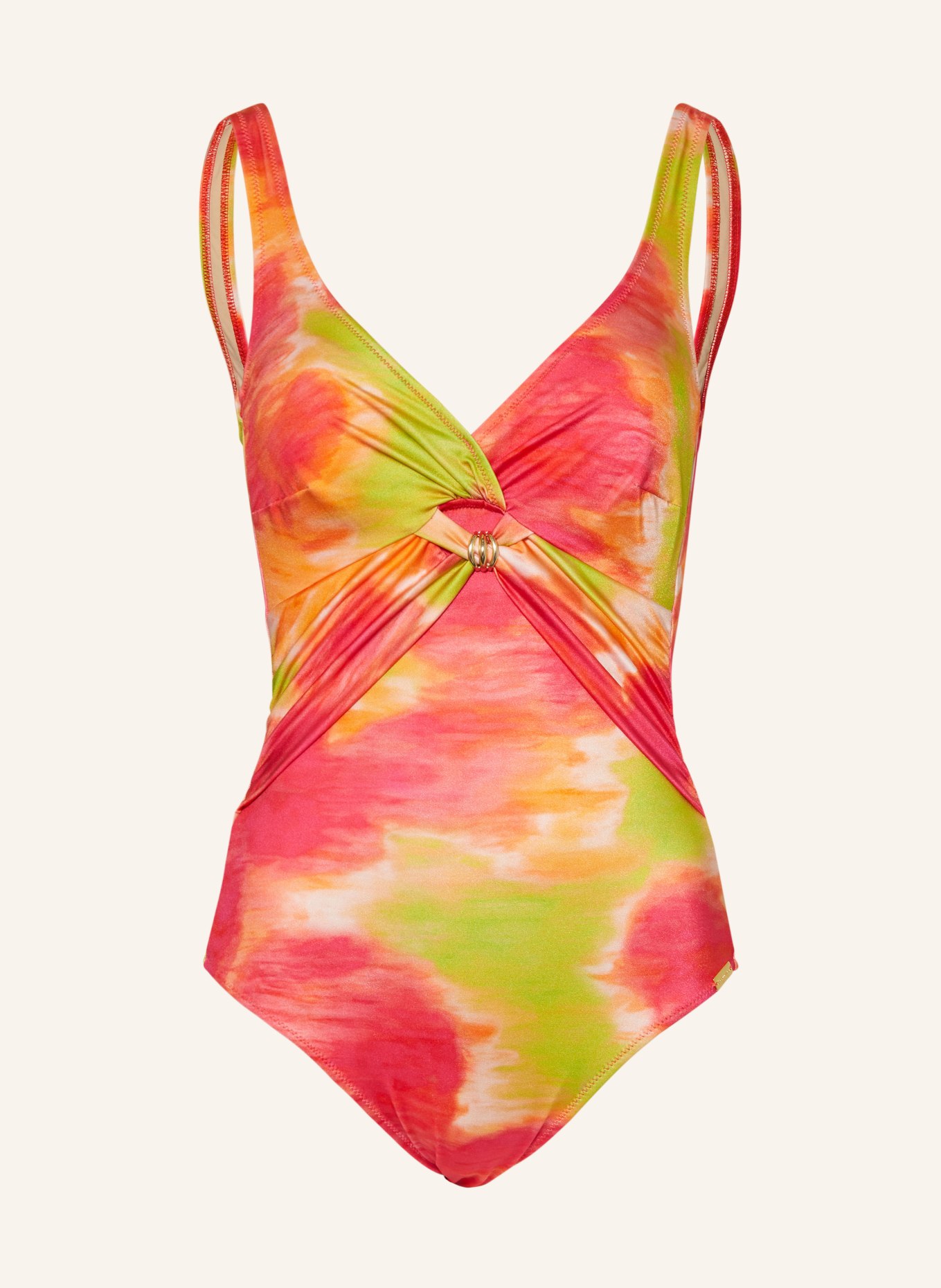 Charmline Shaping swimsuit PINK AQUA, Color: PINK/ LIGHT ORANGE/ LIGHT GREEN (Image 1)