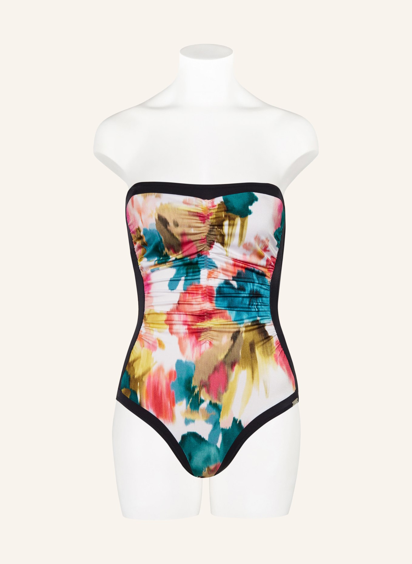 Charmline Shaping swimsuit TRUE BLOOM, Color: BLACK/ WHITE/ TEAL (Image 4)