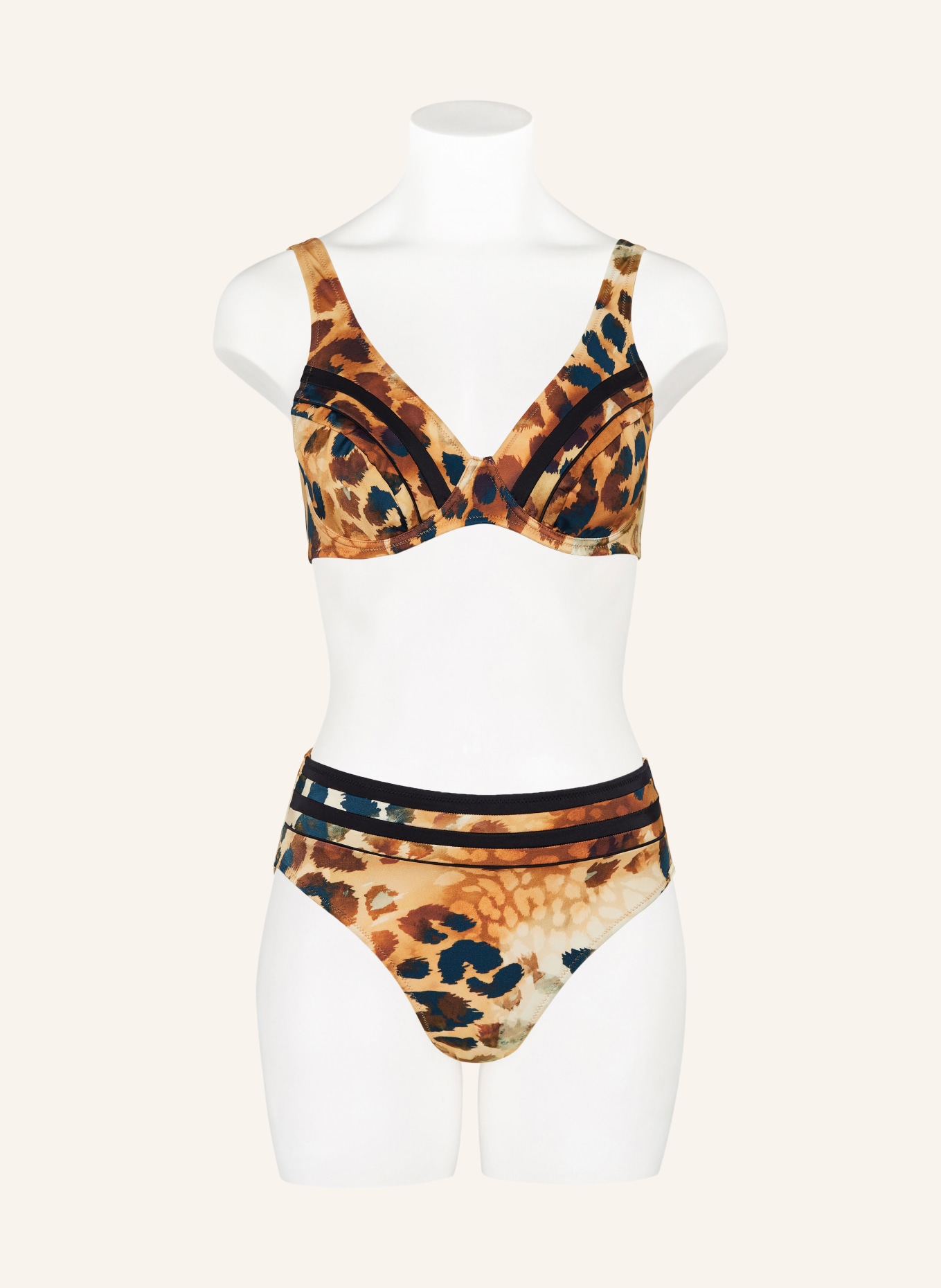 Charmline Bügel-Bikini DESERT SUNSET, Farbe: HELLGELB/ ORANGE/ PETROL (Bild 2)