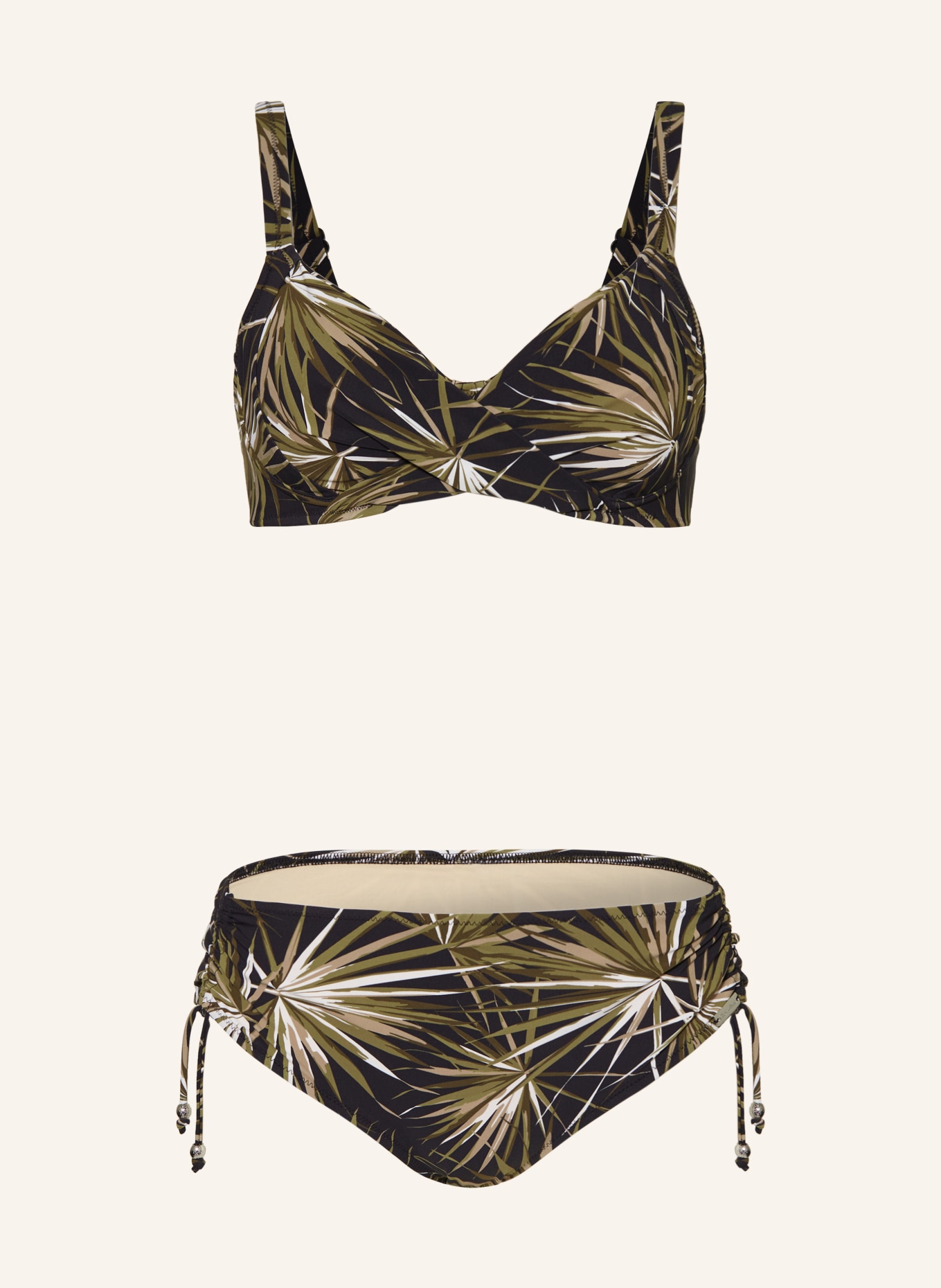 Charmline Underwired bikini YUCCA FLASH, Color: BLACK/ KHAKI/ OLIVE (Image 1)