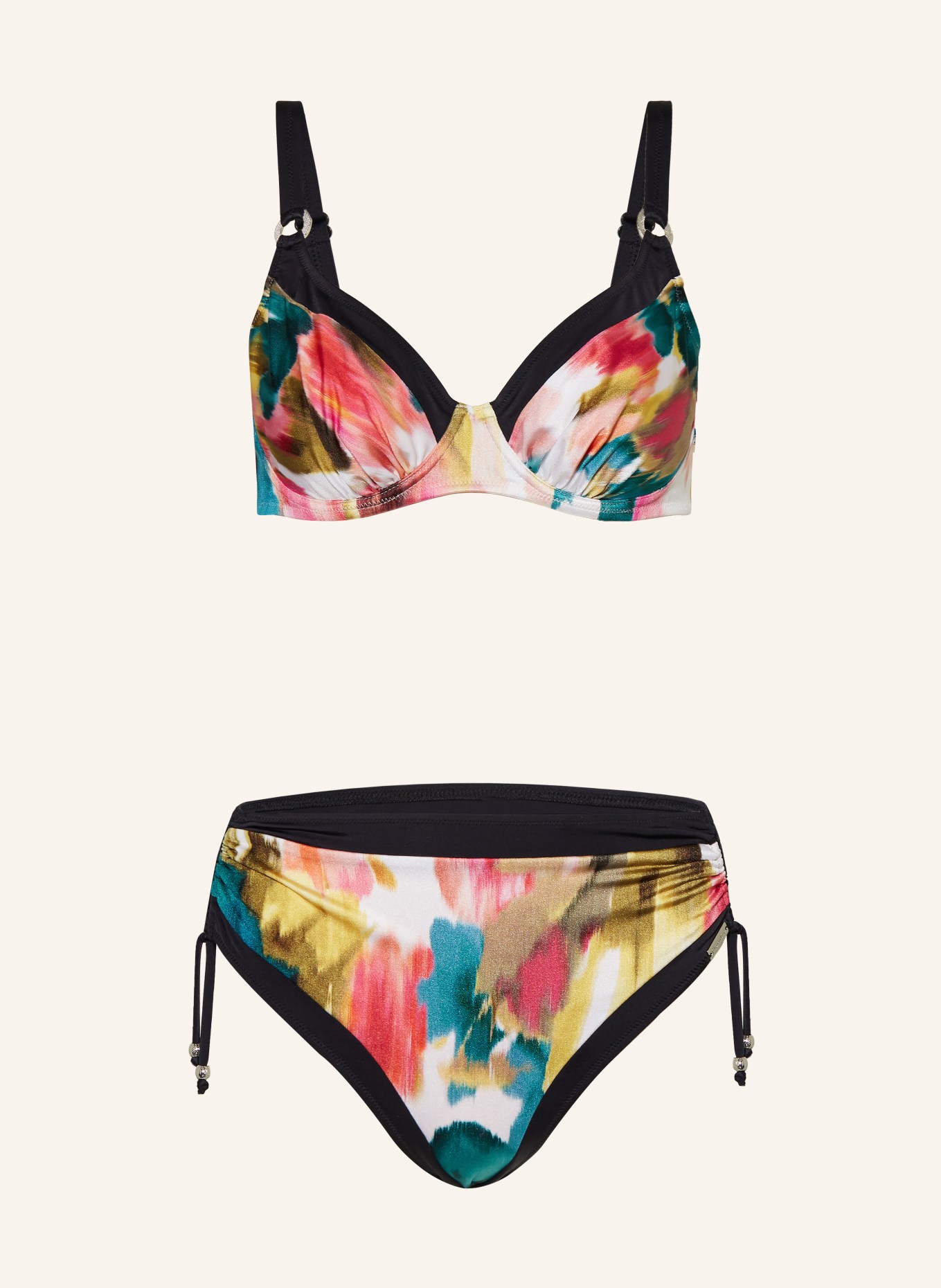 Charmline Bügel-Bikini TRUE BLOOM, Farbe: WEISS/ ROSA (Bild 1)