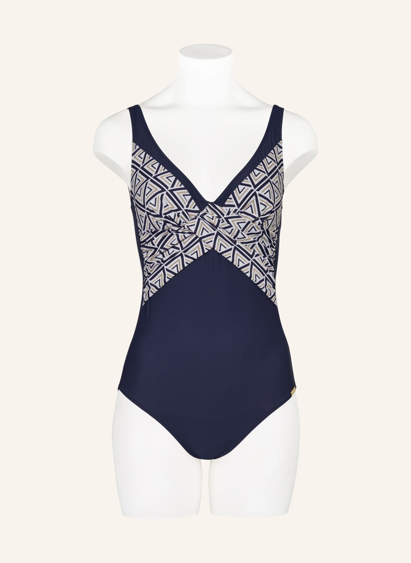 Charmline Shaping swimsuit SEA TIME with glitter thread, Color: DARK BLUE/ WHITE/ GOLD (Image 2)