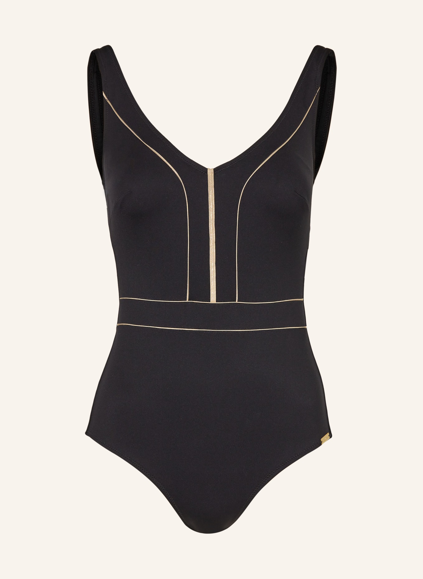 Charmline Shaping swimsuit BODY POWER, Color: BLACK/ GOLD (Image 1)