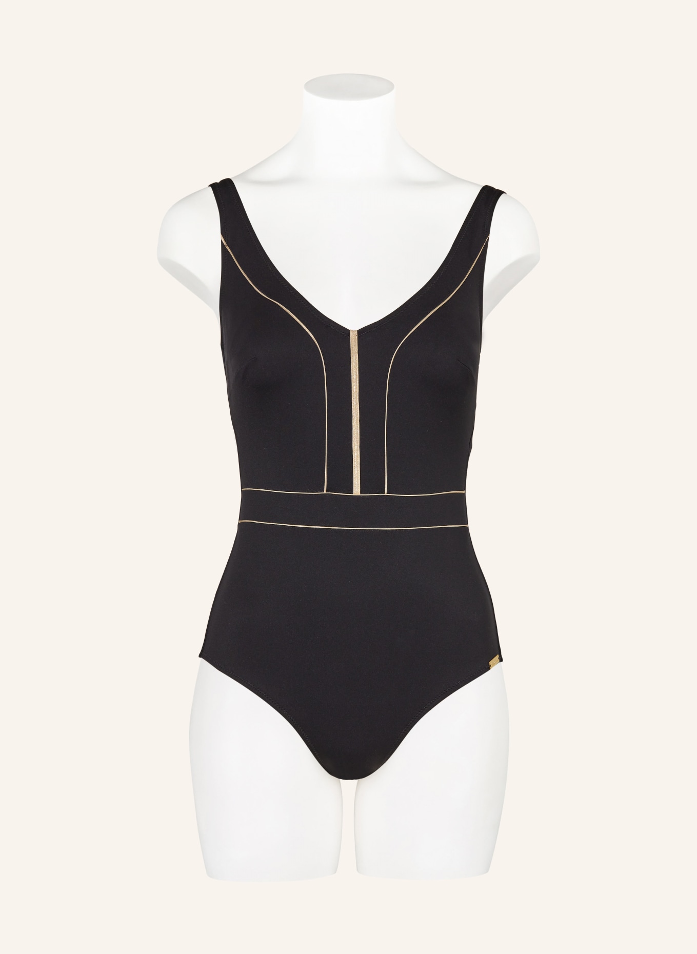 Charmline Shaping swimsuit BODY POWER, Color: BLACK/ GOLD (Image 2)
