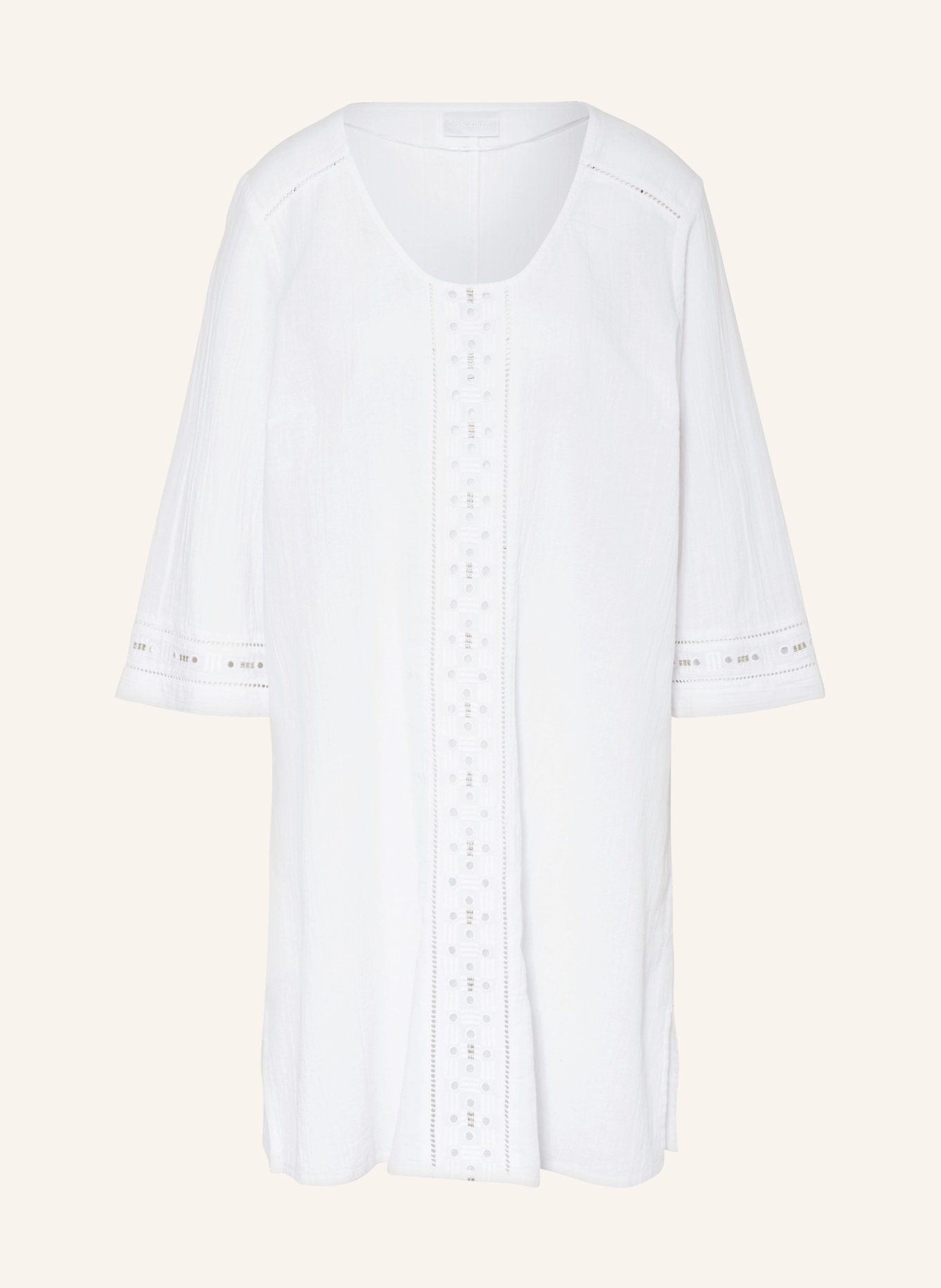 Charmline Beach dress SEA TIME with 3/4 sleeves, Color: WHITE (Image 1)