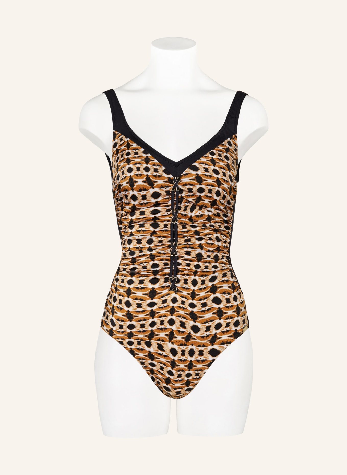 Charmline Shaping swimsuit ANIMAL ACCENTS, Color: BLACK/ DARK YELLOW/ WHITE (Image 2)