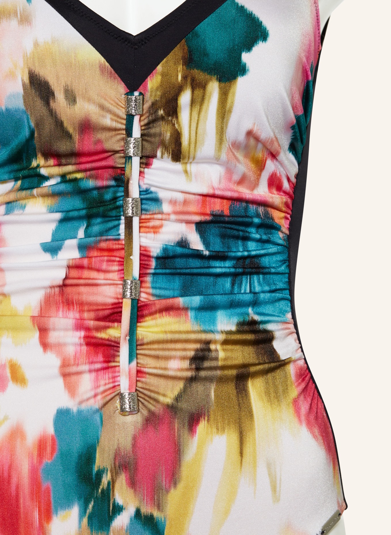 Charmline Shape-Badeanzug TRUE BLOOM, Farbe: SCHWARZ/ WEISS/ PETROL (Bild 4)