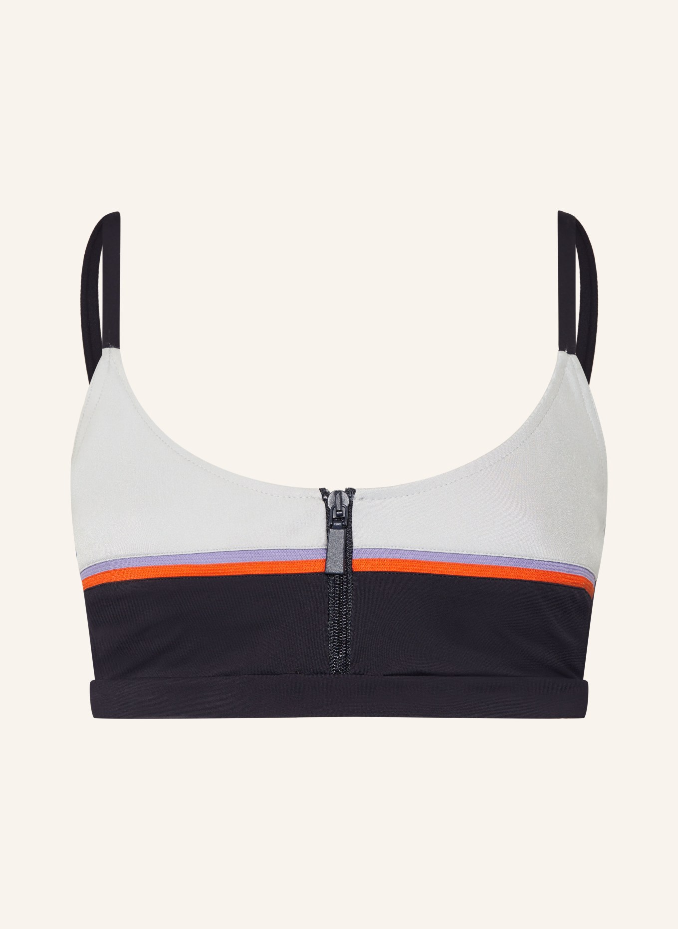 Lidea Bralette bikini top LIDEA ACTIVE SHAPE, Color: WHITE/ LIGHT GRAY/ PURPLE (Image 1)