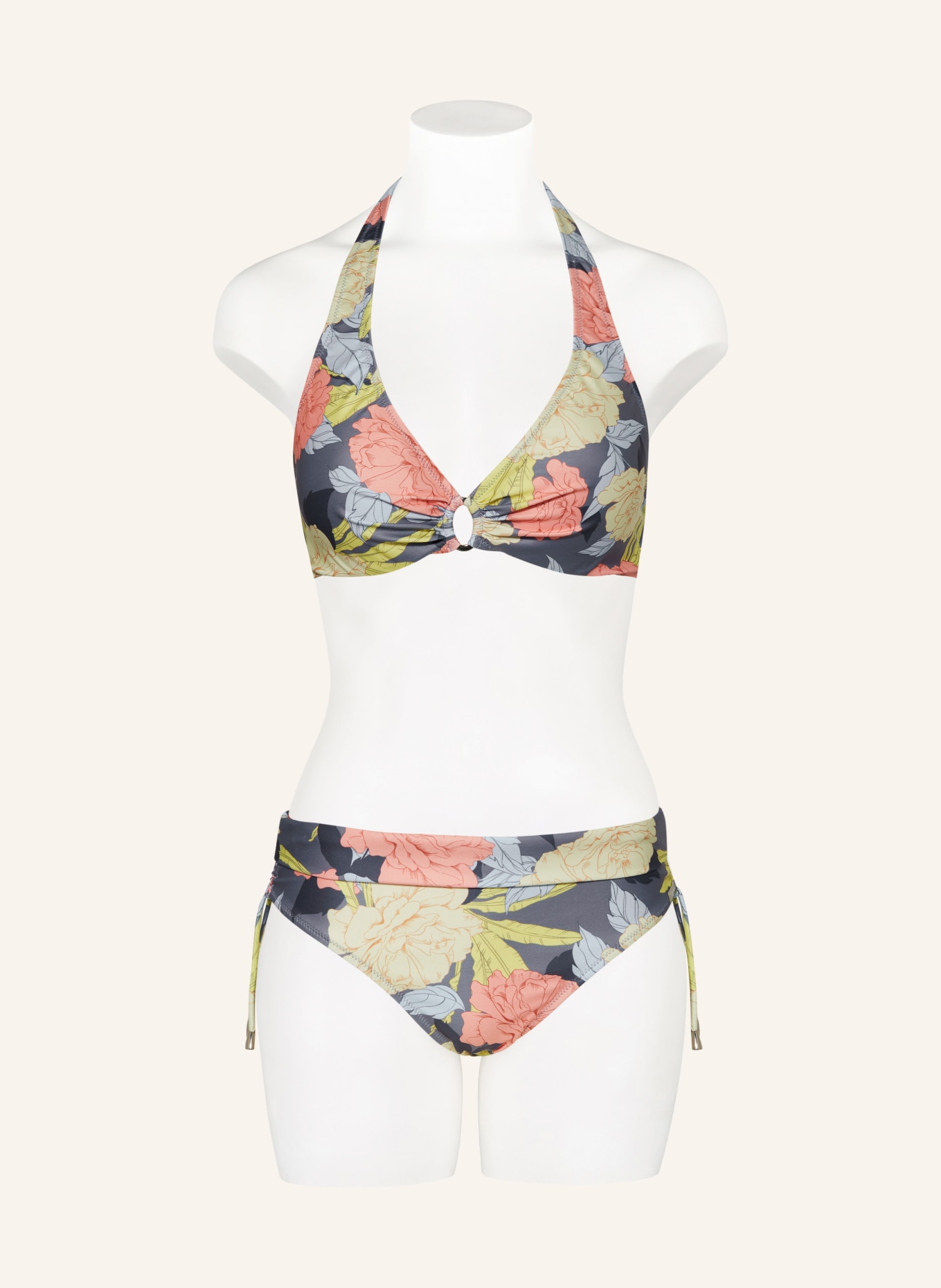 Lidea Basic bikini bottoms FLOWER NOSTALGIA, Color: GRAY/ YELLOW/ ORANGE (Image 2)