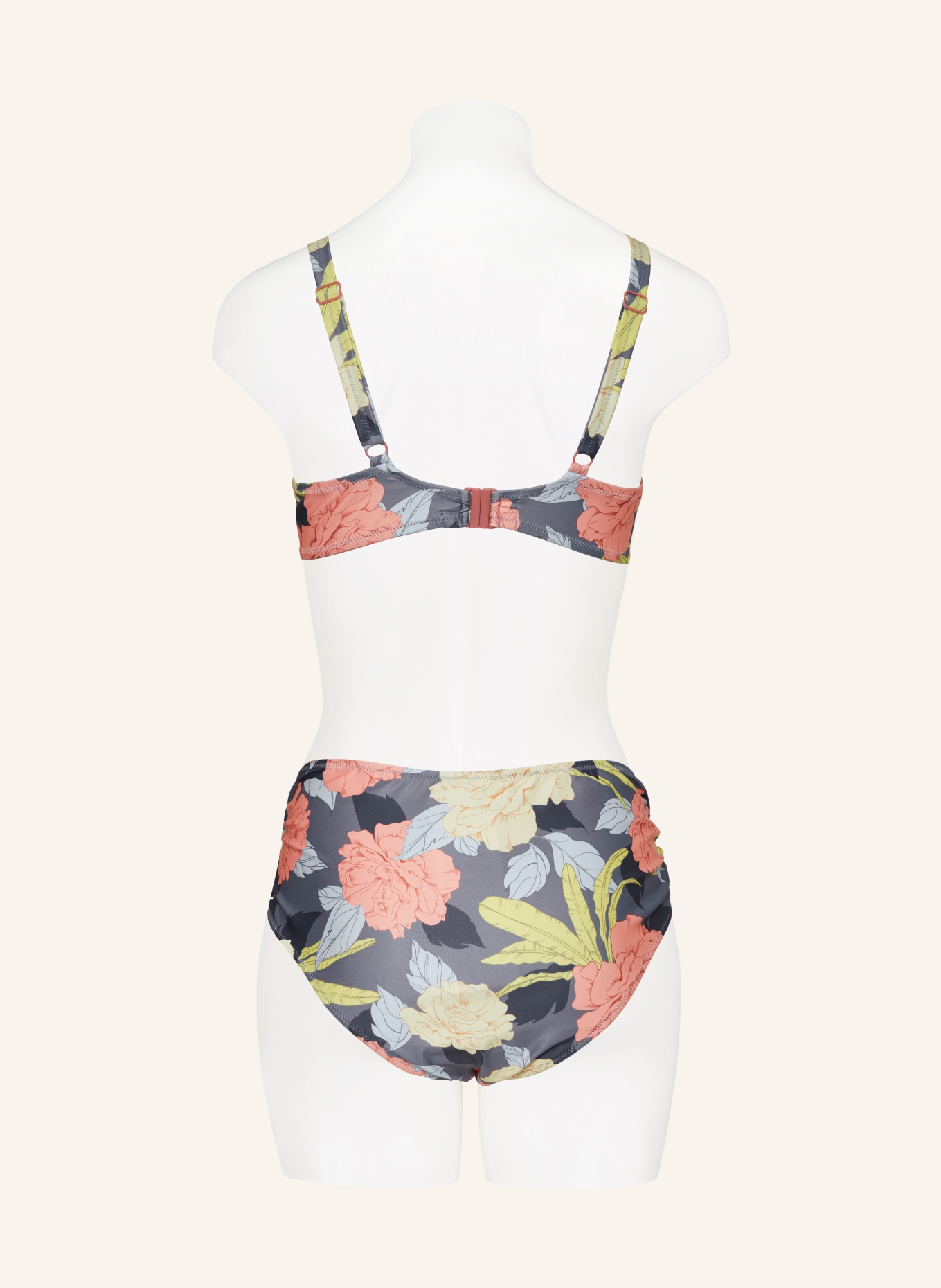 Lidea Underwired bikini top FLOWER NOSTALGIA, Color: GRAY/ YELLOW/ ORANGE (Image 3)