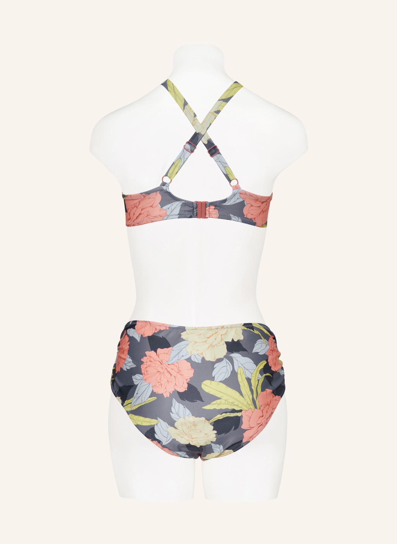 Lidea Bügel-Bikini-Top FLOWER NOSTALGIA, Farbe: GRAU/ GELB/ ORANGE (Bild 4)