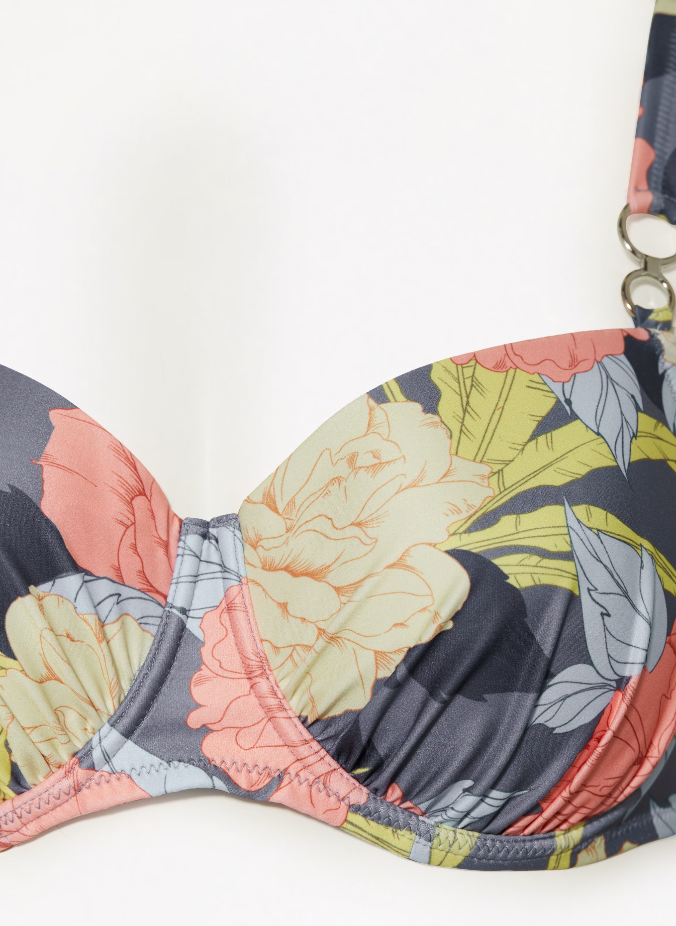 Lidea Underwired bikini top FLOWER NOSTALGIA, Color: GRAY/ YELLOW/ ORANGE (Image 5)