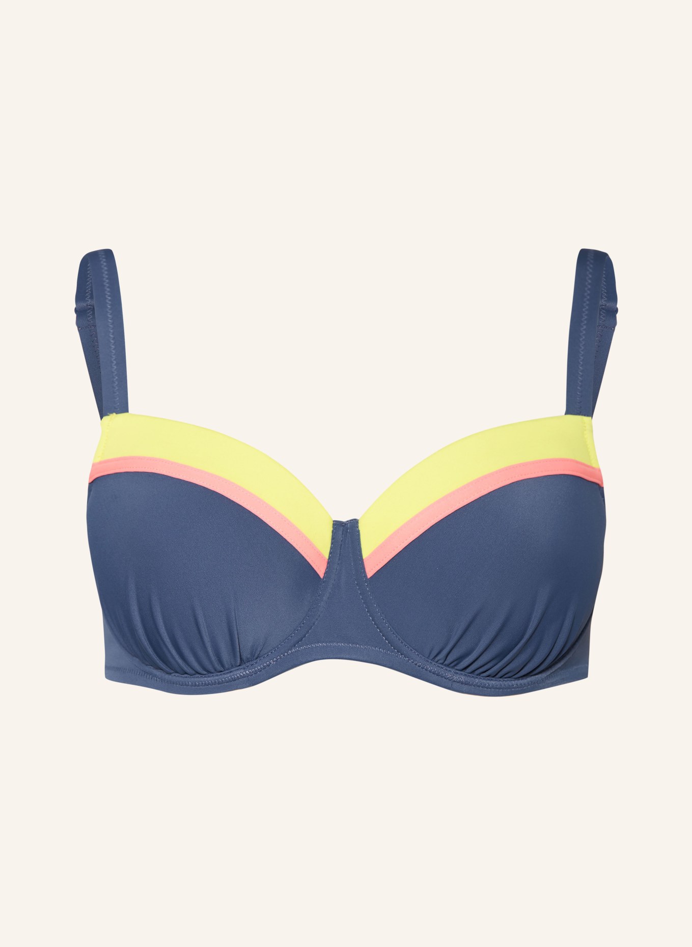 Lidea Underwired bikini top GRAPHIC LOLLIPOP, Color: DARK BLUE/ YELLOW/ SALMON (Image 1)