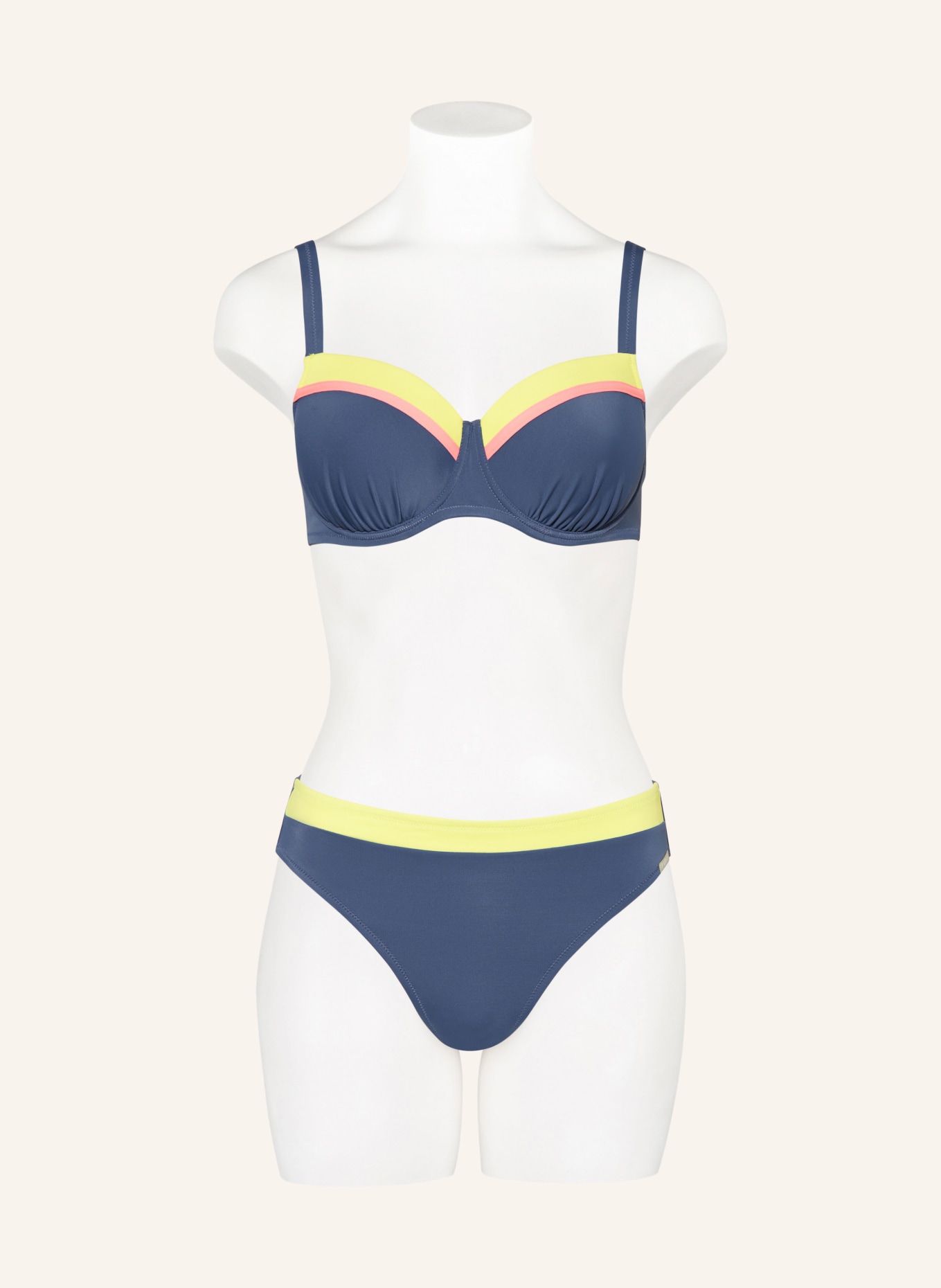 Lidea Underwired bikini top GRAPHIC LOLLIPOP, Color: DARK BLUE/ YELLOW/ SALMON (Image 2)
