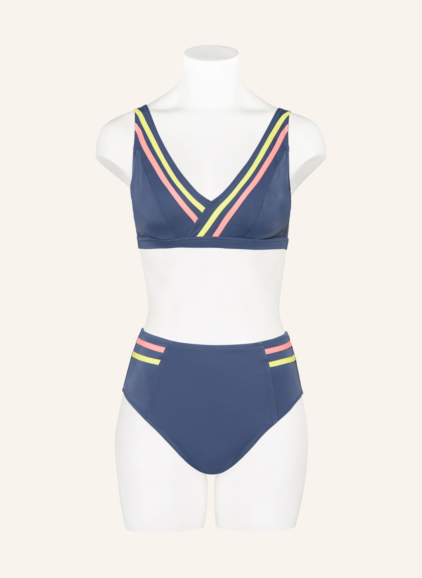 Lidea Underwired bikini top GRAPHIC LOLLIPOP, Color: DARK BLUE/ YELLOW/ SALMON (Image 2)