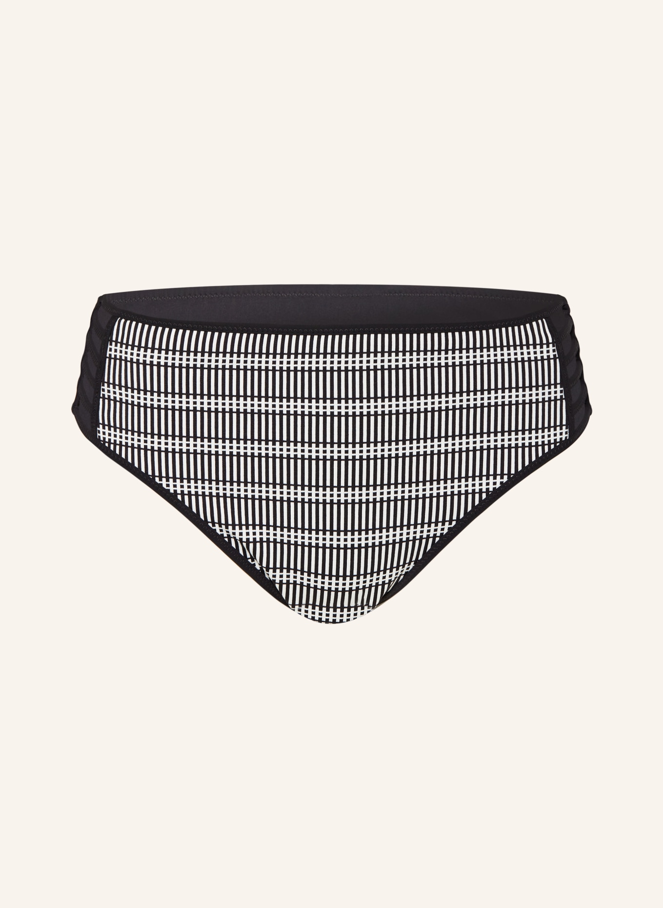 Lidea High-waist bikini bottoms MONOCHROME FLOW, Color: WHITE/ BLACK (Image 1)