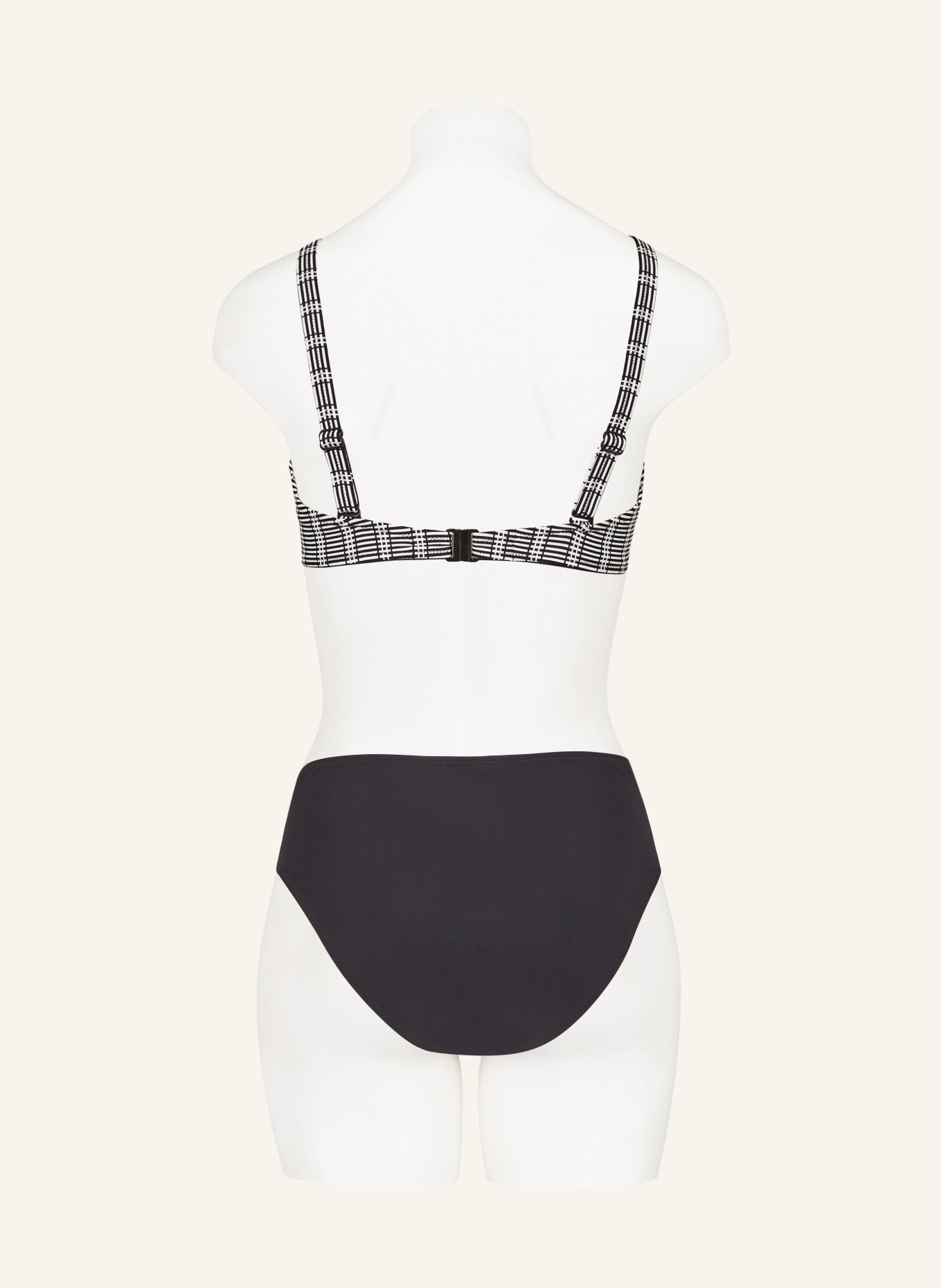 Lidea High-waist bikini bottoms MONOCHROME FLOW, Color: WHITE/ BLACK (Image 3)