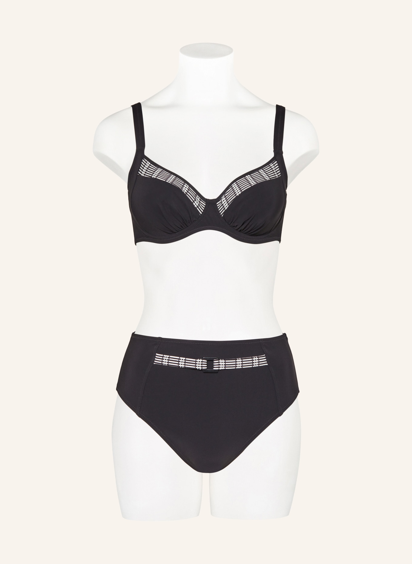 Lidea High-waist bikini bottoms MONOCHROME FLOW, Color: BLACK/ WHITE (Image 2)