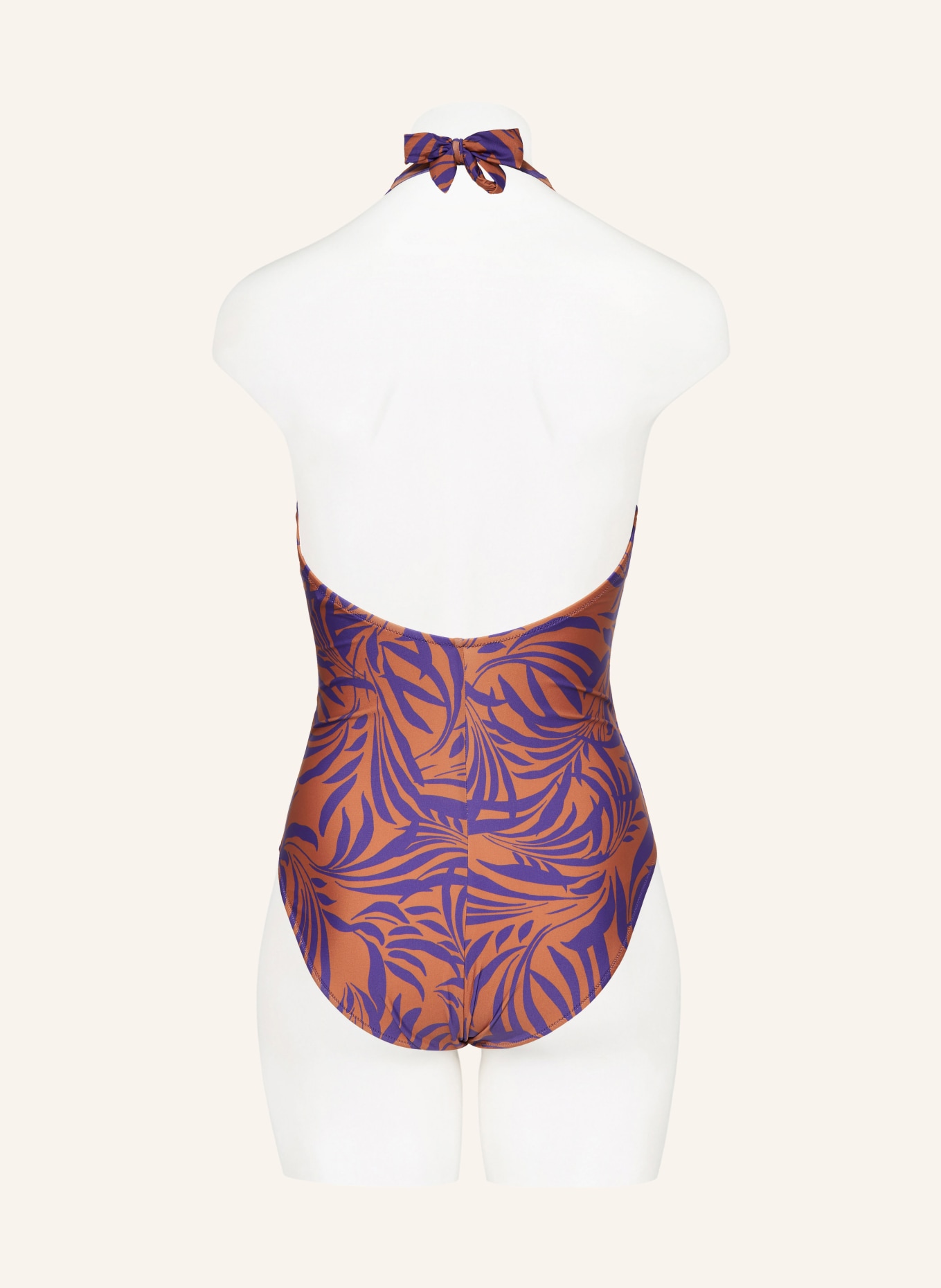 Lidea Halter neck swimsuit OPPOSITES ATTRACT, Color: COGNAC/ PURPLE (Image 3)