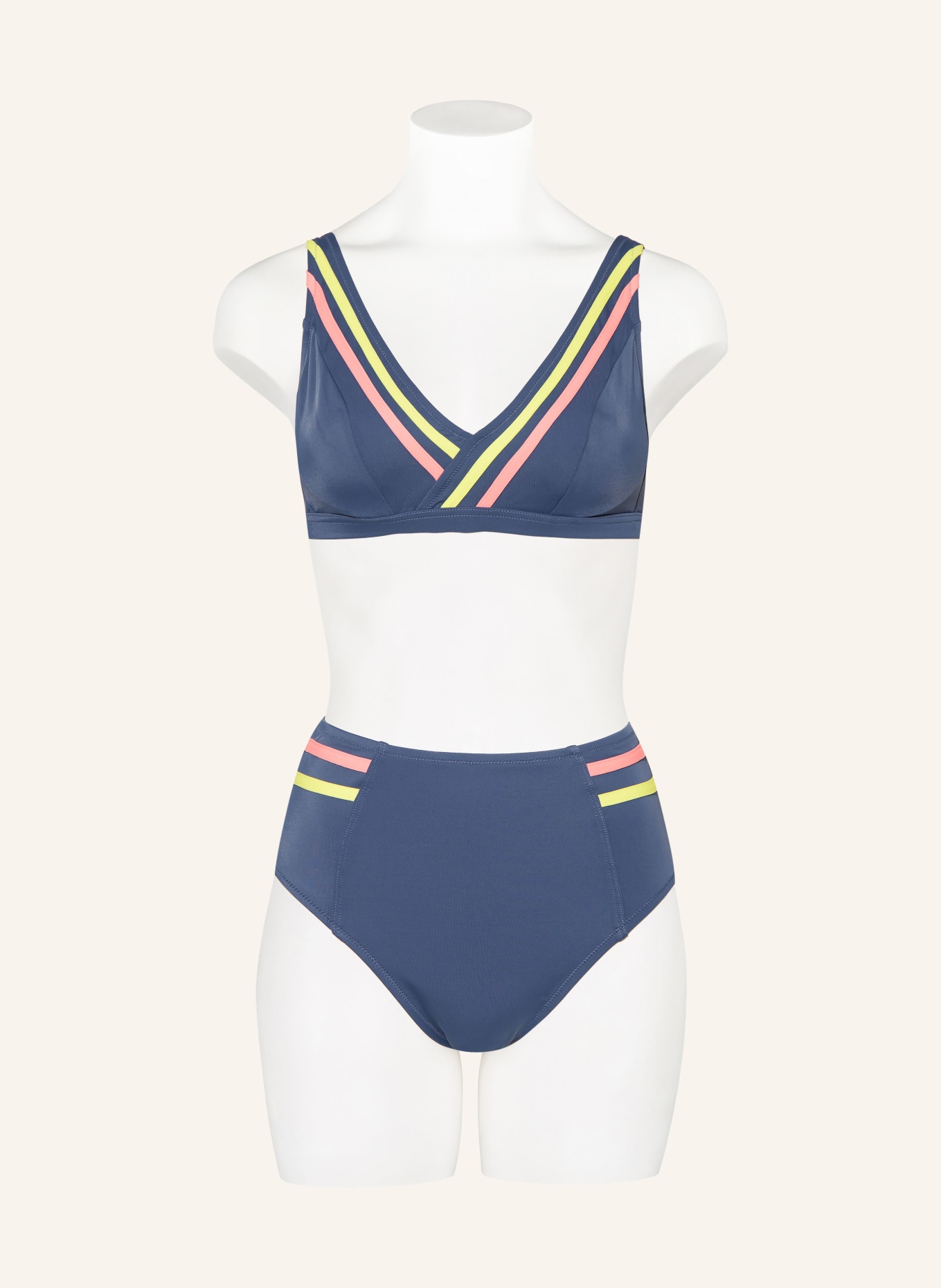 Lidea High-waist bikini bottoms GRAPHIC LOLLIPOP, Color: DARK BLUE/ YELLOW/ SALMON (Image 2)