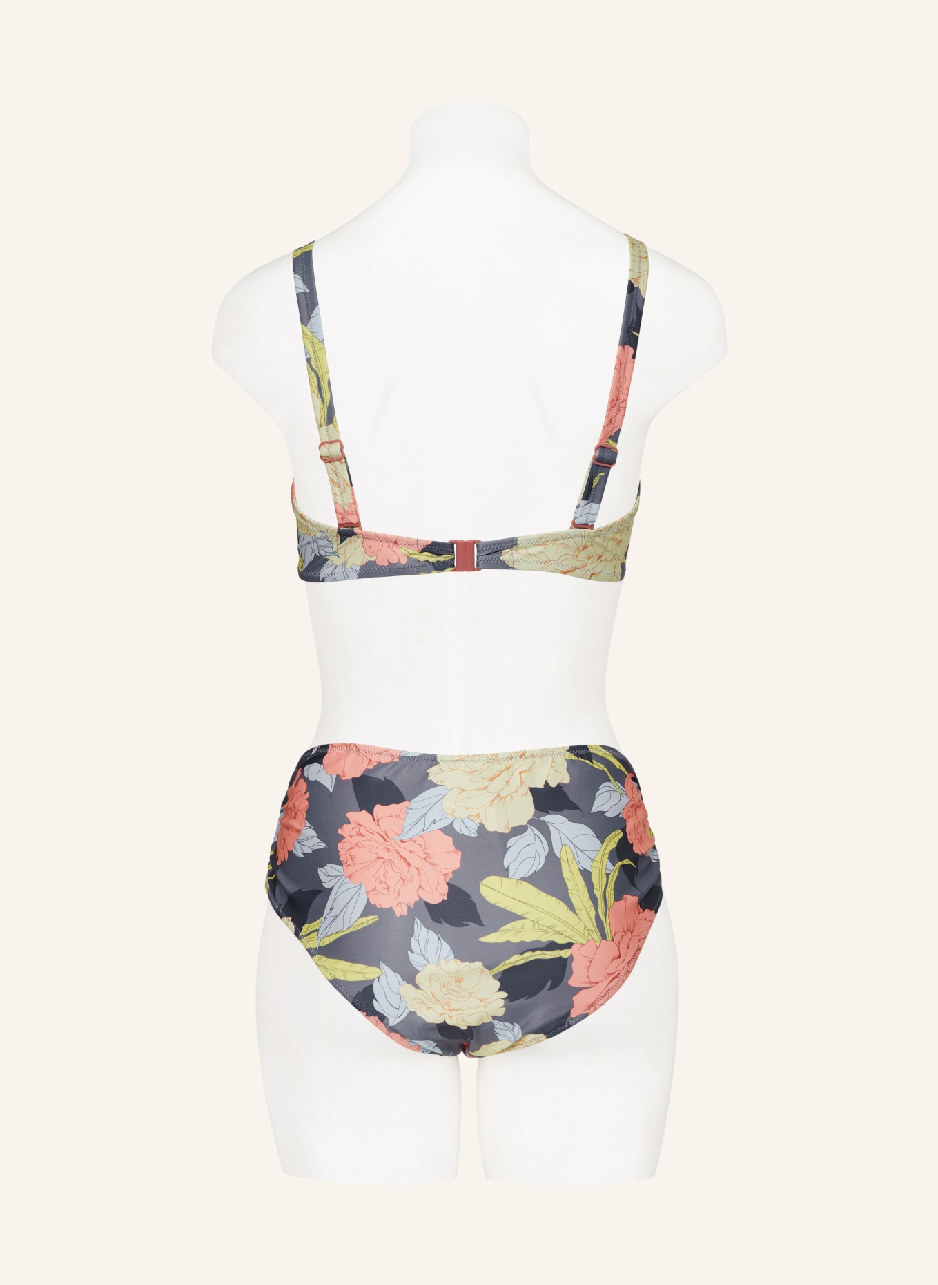 Lidea Bügel-Bikini-Top FLOWER NOSTALGIA, Farbe: GRAU/ GELB/ ORANGE (Bild 3)