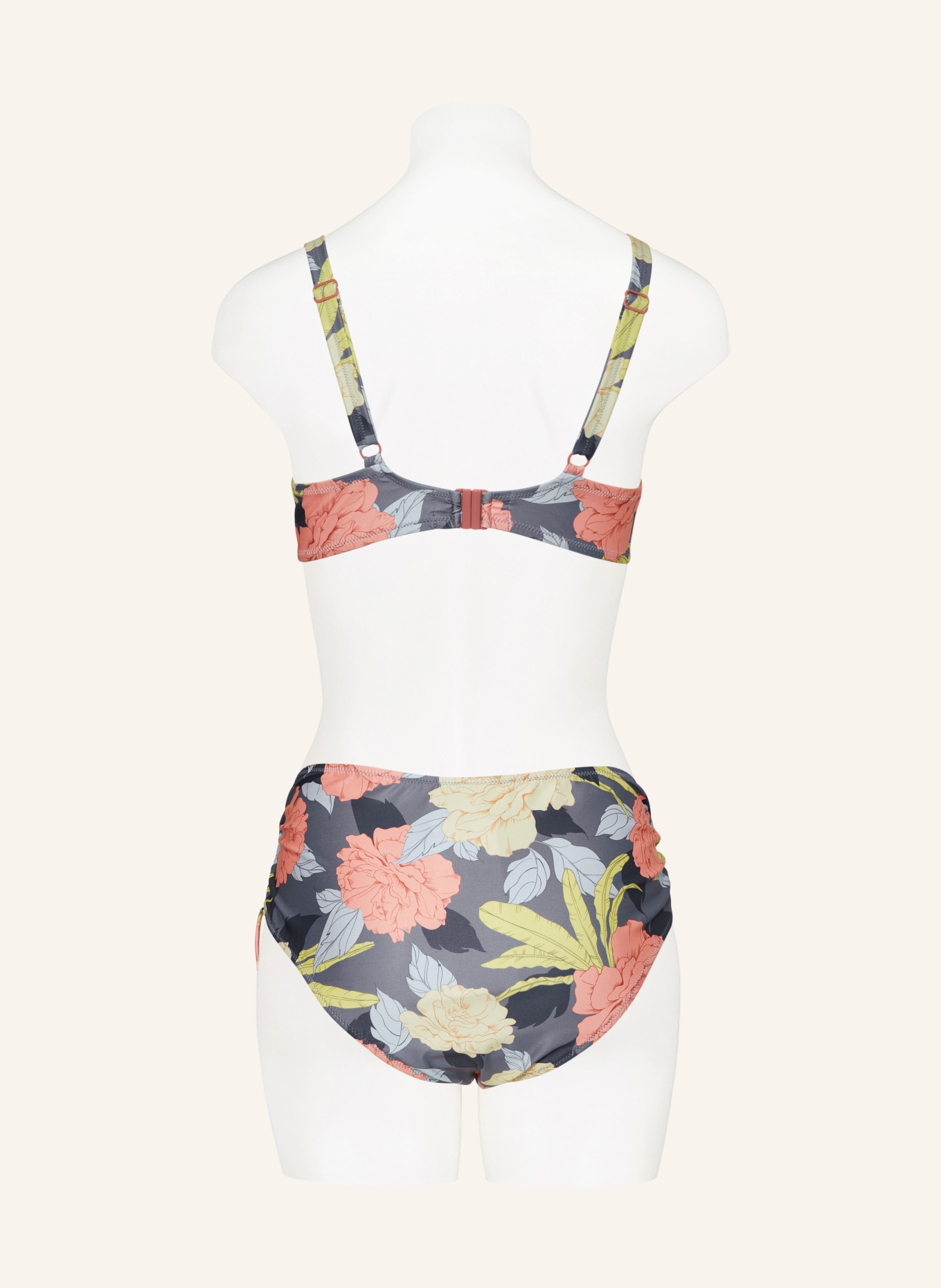 Lidea High-Waist-Bikini-Hose FLOWER NOSTALGIA, Farbe: GRAU/ GELB/ ORANGE (Bild 3)