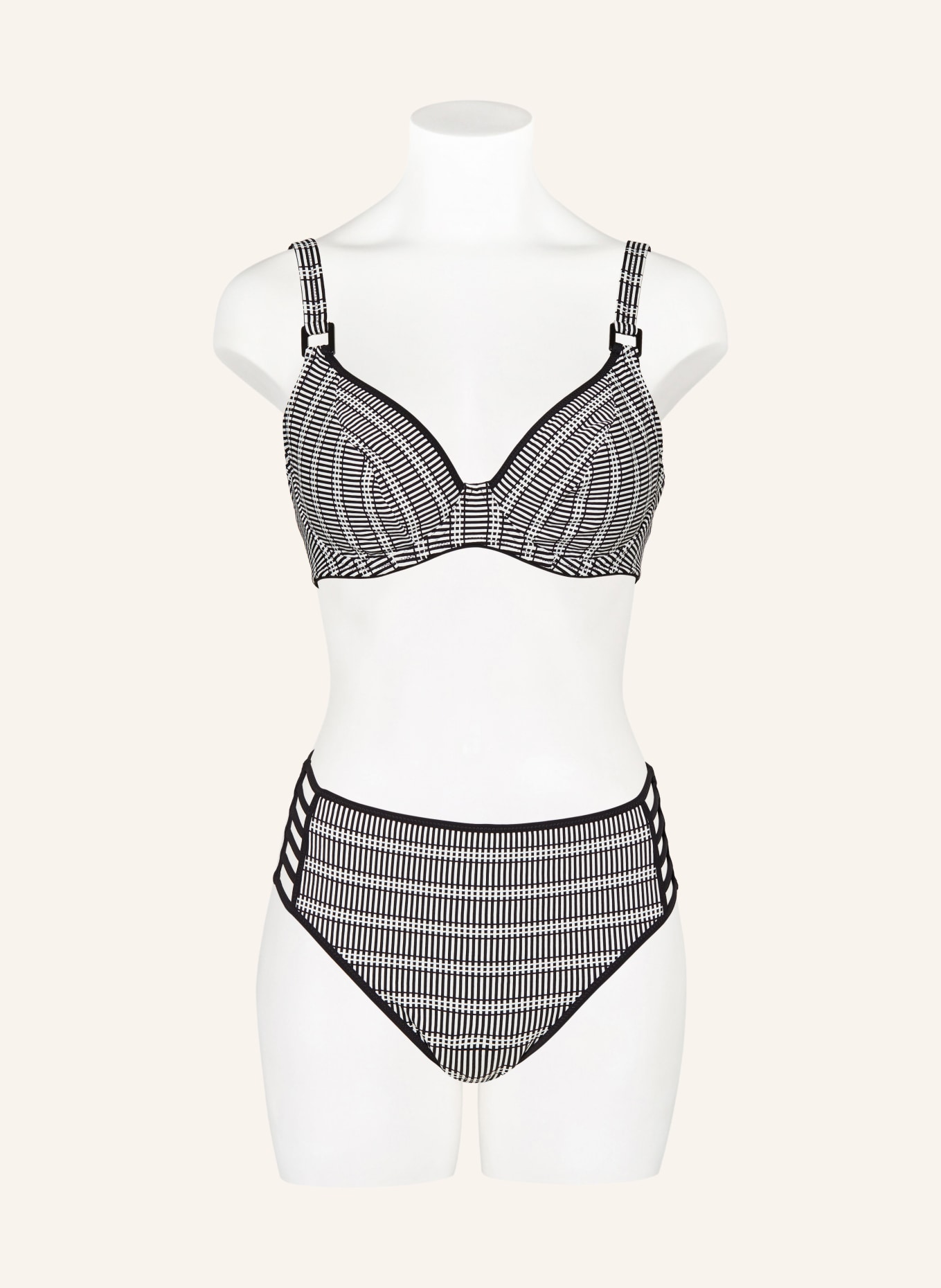 Lidea Underwired bikini top MONOCHROME FLOW, Color: WHITE/ BLACK (Image 2)