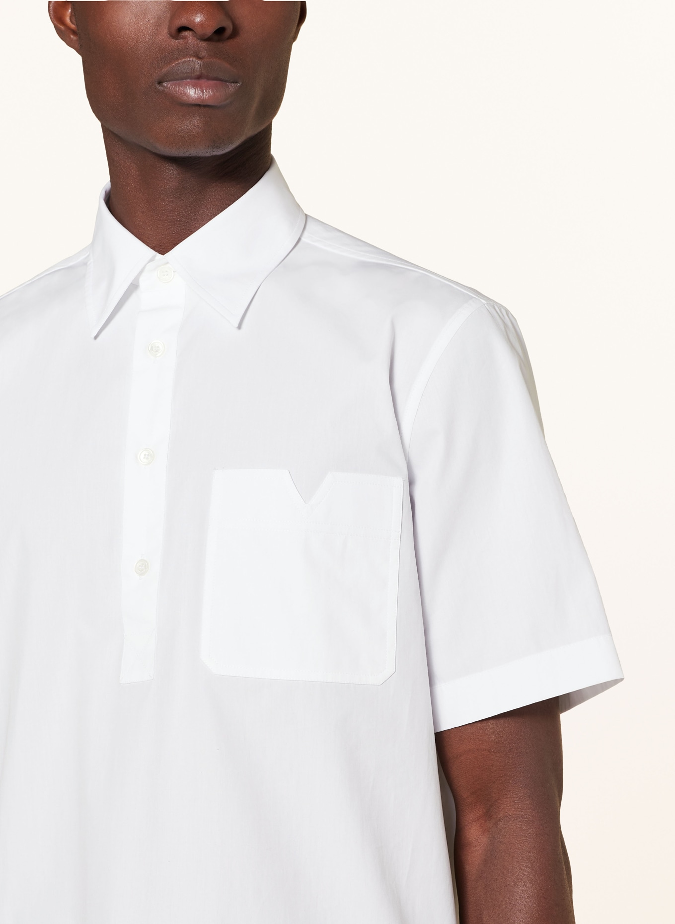 VALENTINO Short sleeve shirt comfort fit, Color: WHITE (Image 4)