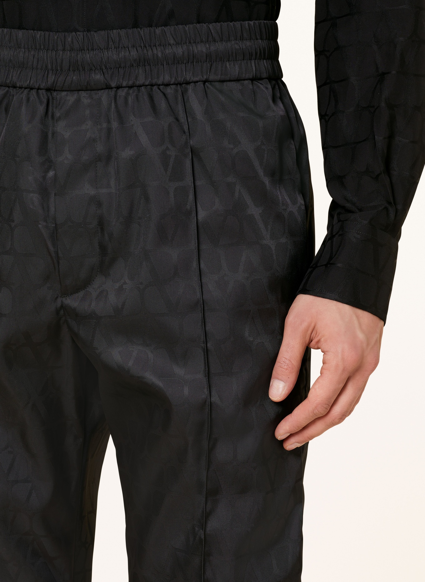 VALENTINO Trousers jogging fit in black