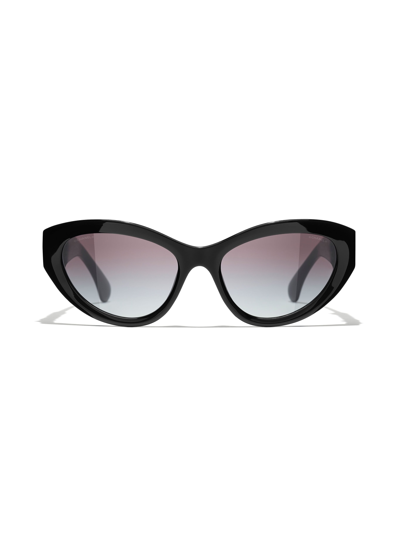 CHANEL Katzenaugenförmige Sonnenbrille: C622S6 - SCHWARZ/ DUNKELGRAU VERLAUF