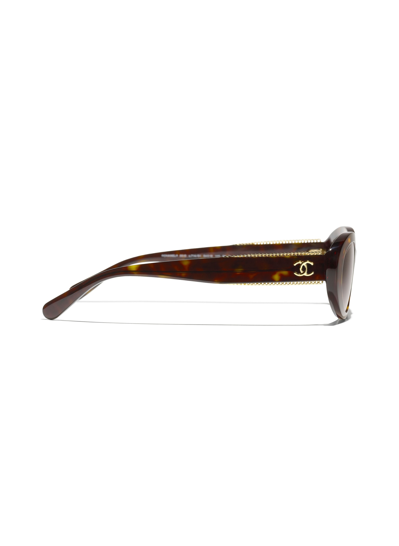 CHANEL Owalne okulary przeciwsłoneczne, Kolor: C71451 – HAVANA/ BRĄZOWY GRADIENT (Obrazek 3)