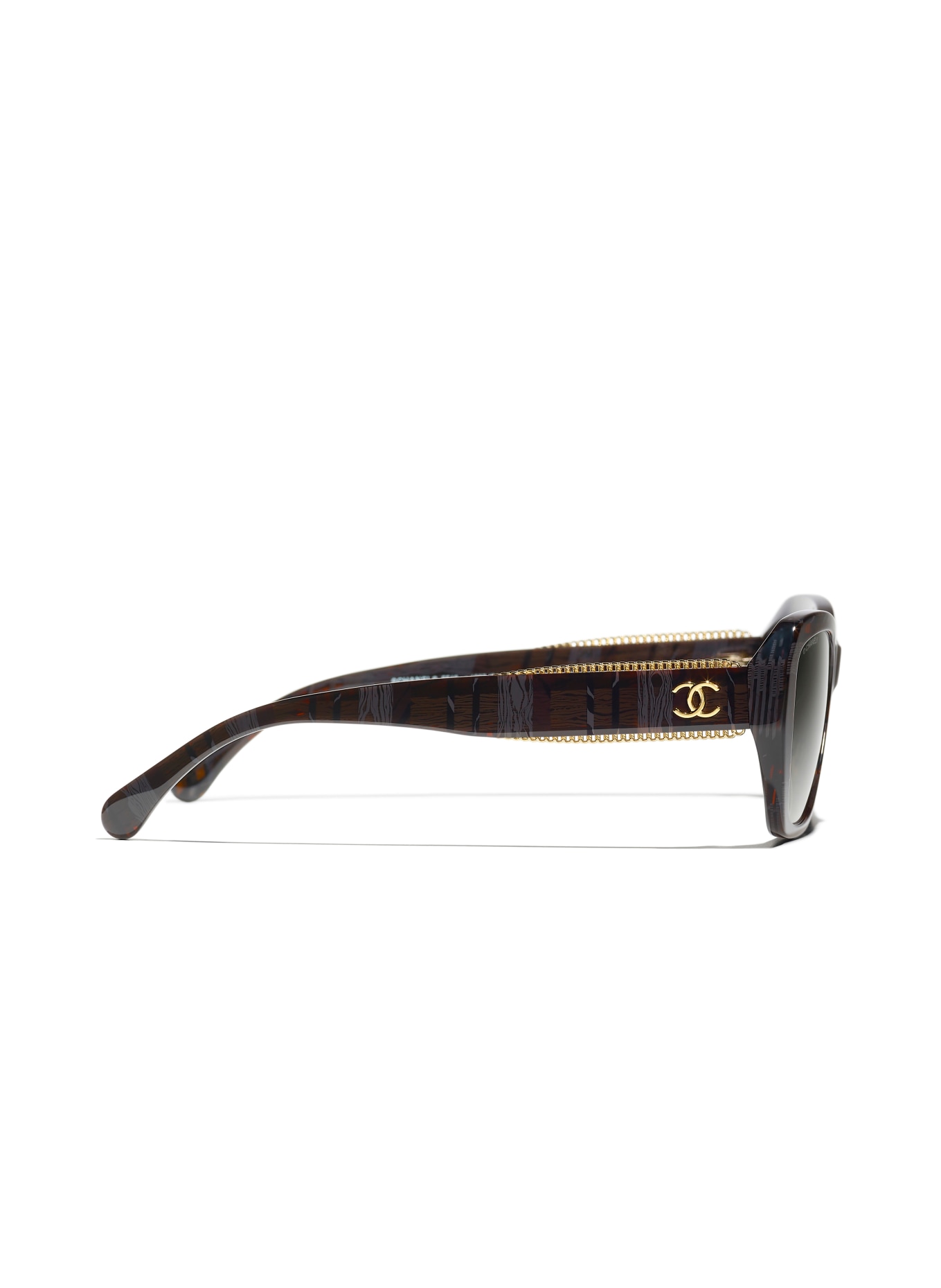 CHANEL Prostokątne okulary przeciwsłoneczne, Kolor: 166771 – BRĄZOWY / CIEMNOSZARY GRADIENT (Obrazek 3)