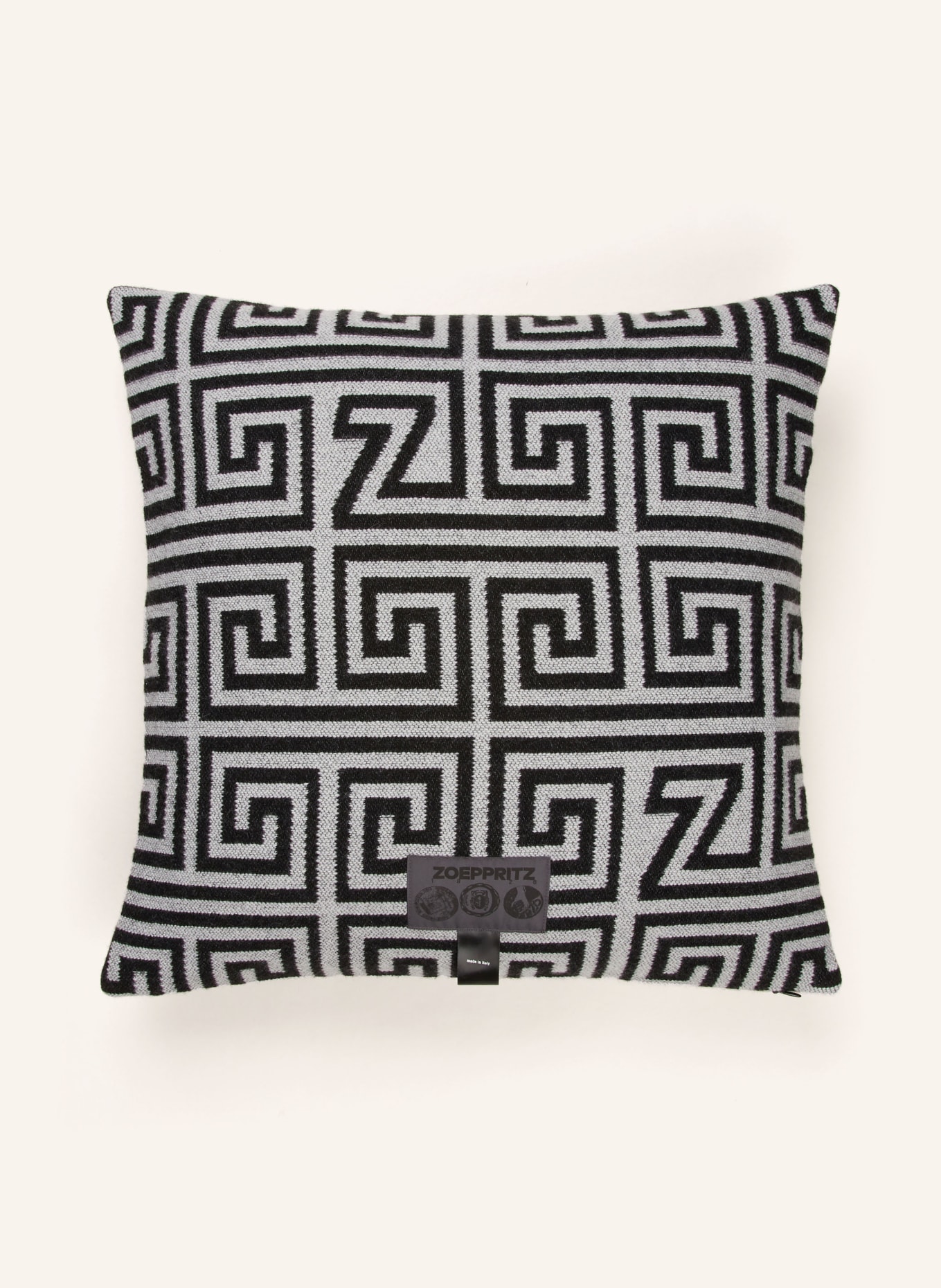 zoeppritz Decorative cushion cover LEGACY, Color: LIGHT GRAY/ BLACK (Image 2)