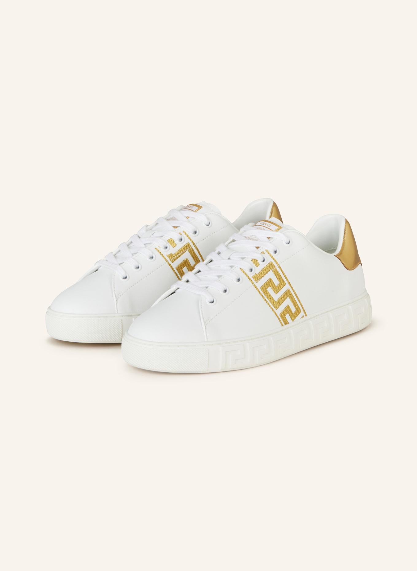 VERSACE Sneakers, Color: WHITE/ GOLD (Image 1)