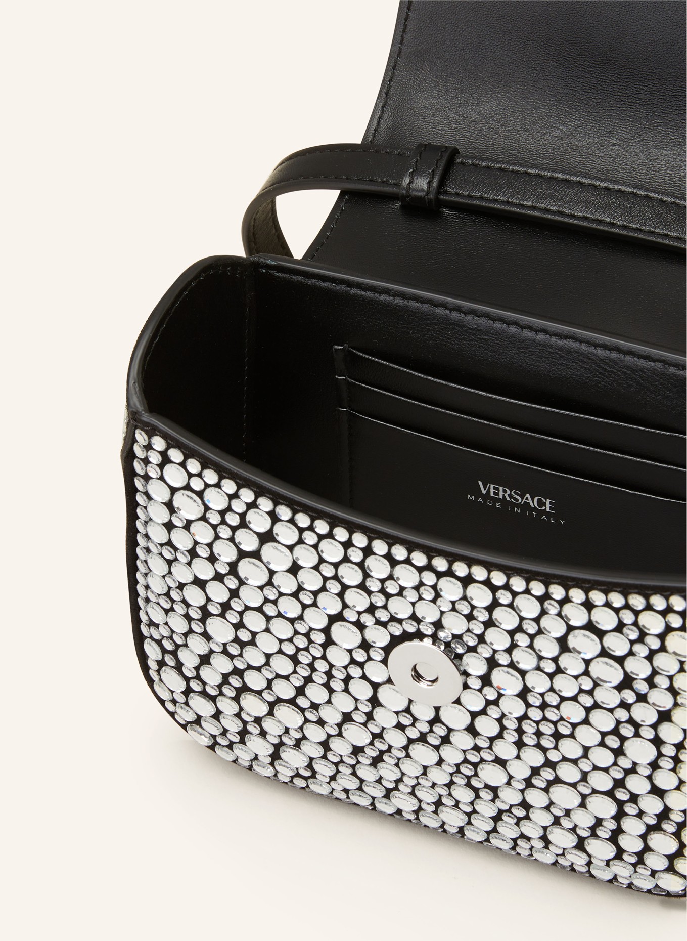 VERSACE Handbag LA MEDUSA with decorative gems, Color: BLACK/ SILVER (Image 3)